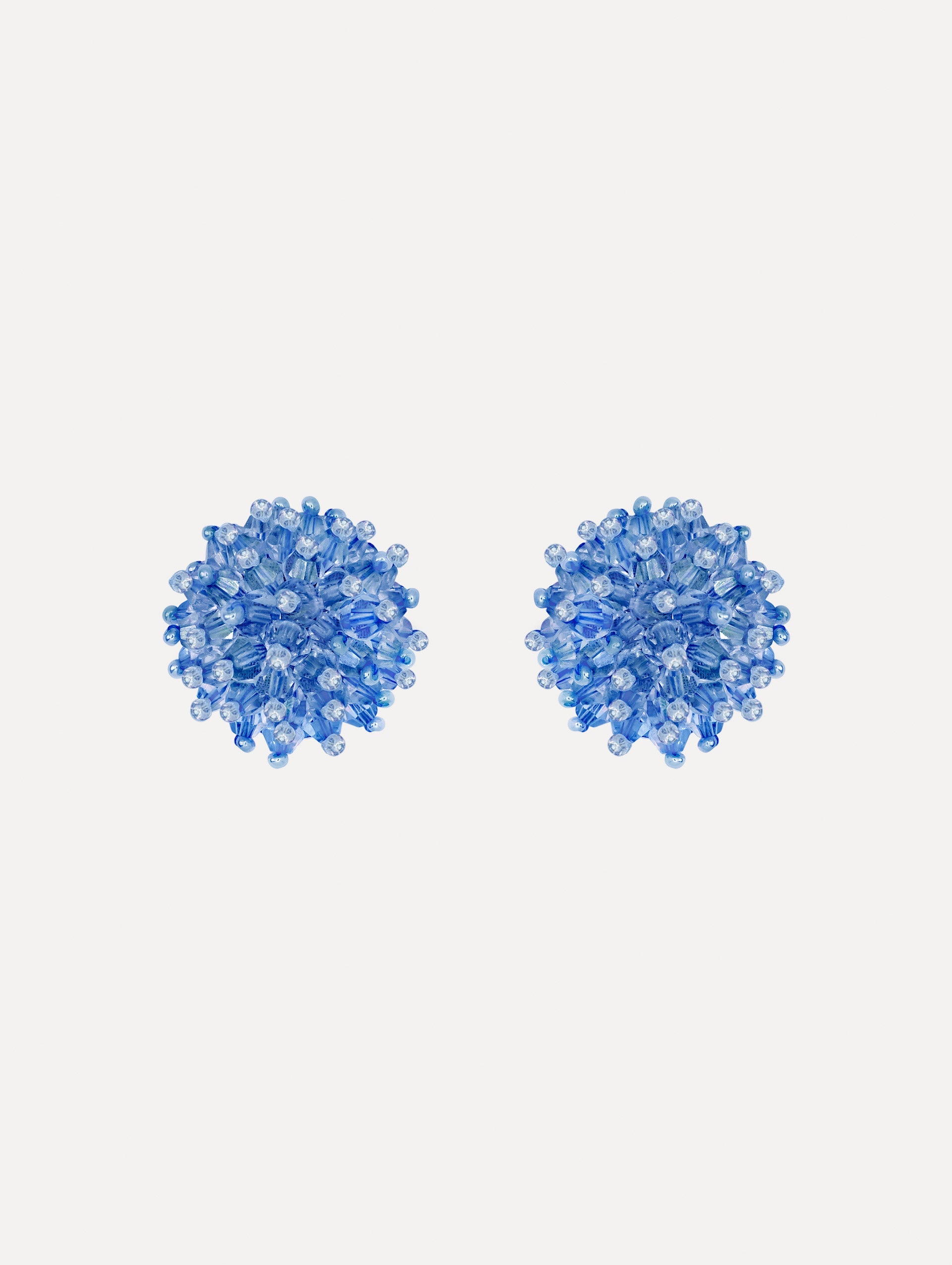 Beaded Cluster Earrings Sapphire / Oscar de la Renta