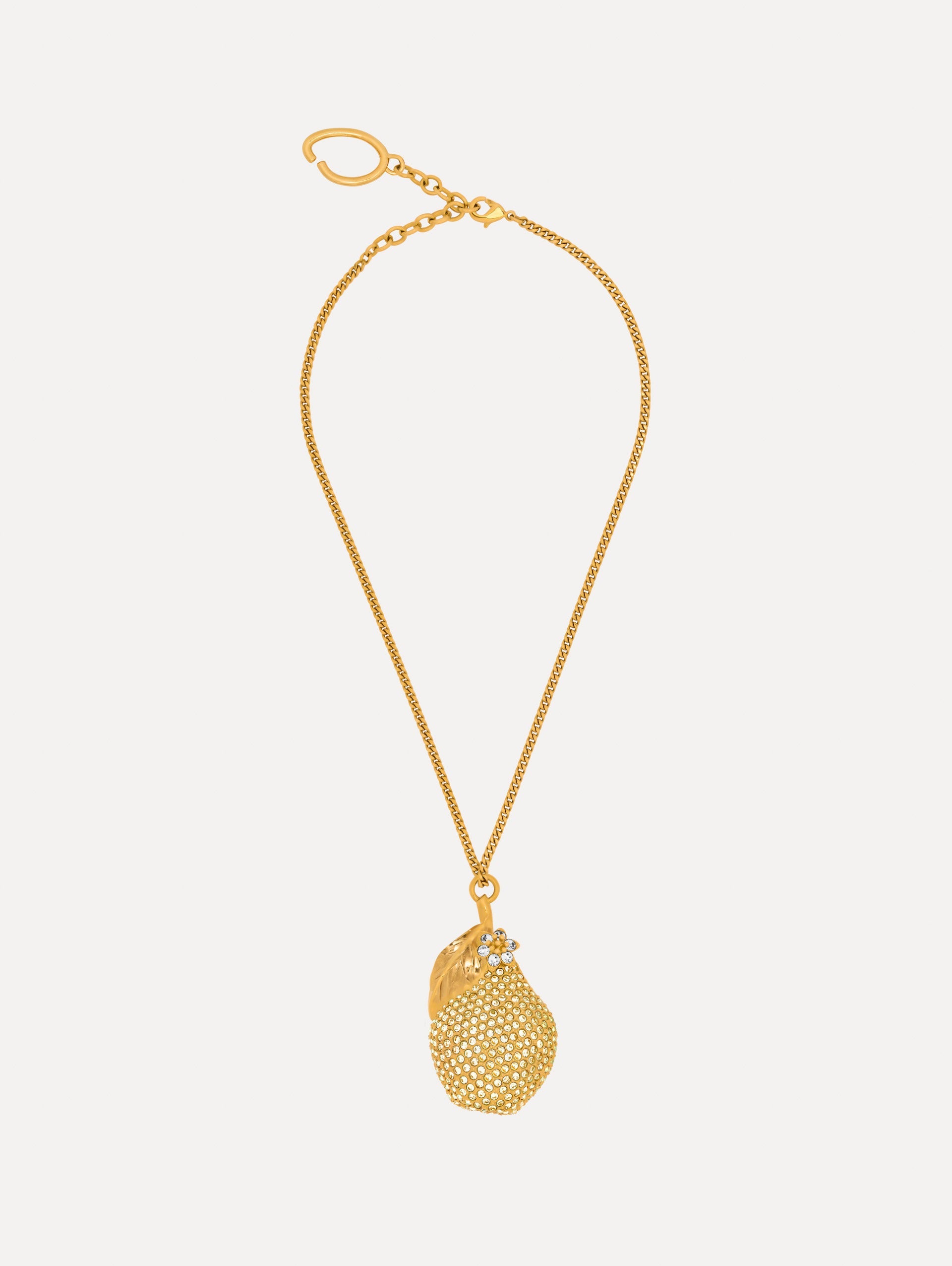 Pavé Pear Pendant Necklace Green / Oscar de la Renta