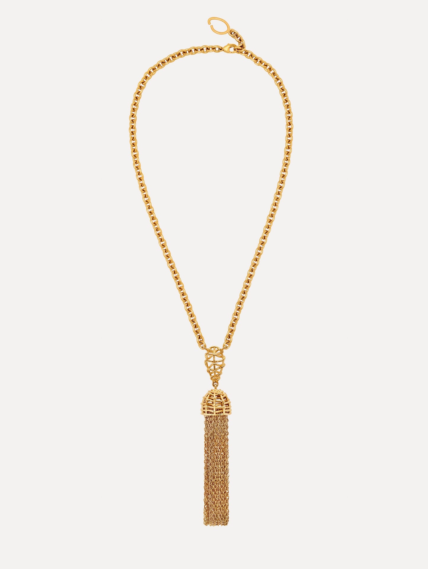 Rattan Chancelier Pendant Necklace Gold / Oscar de la Renta