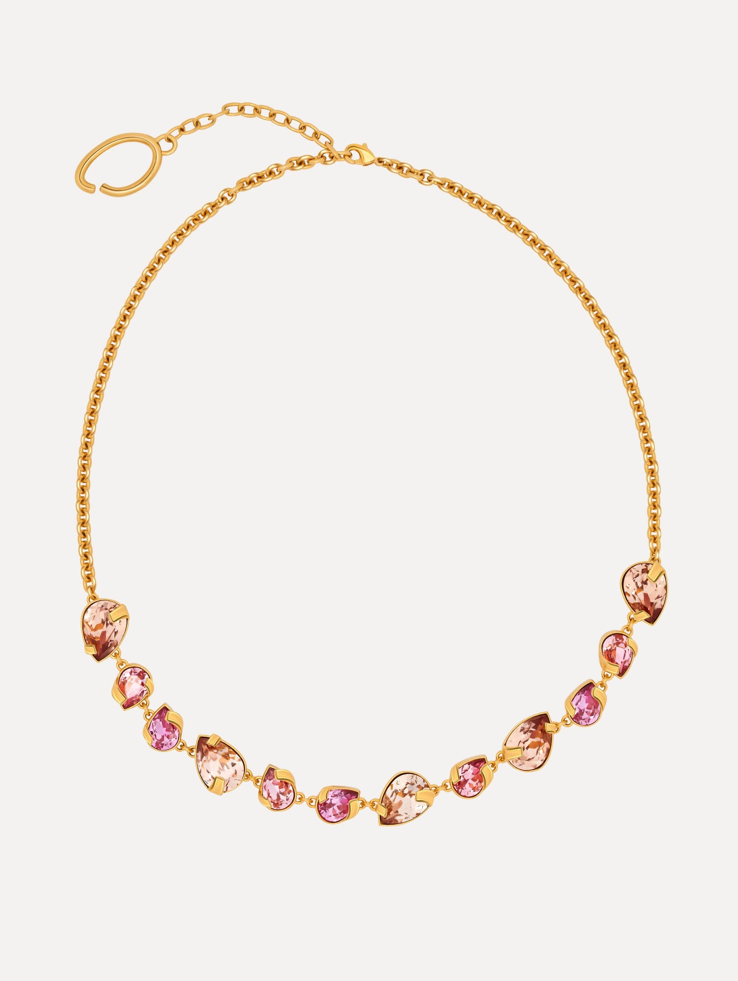 Pear-Cut Cluster Necklace Rose / Oscar de la Renta
