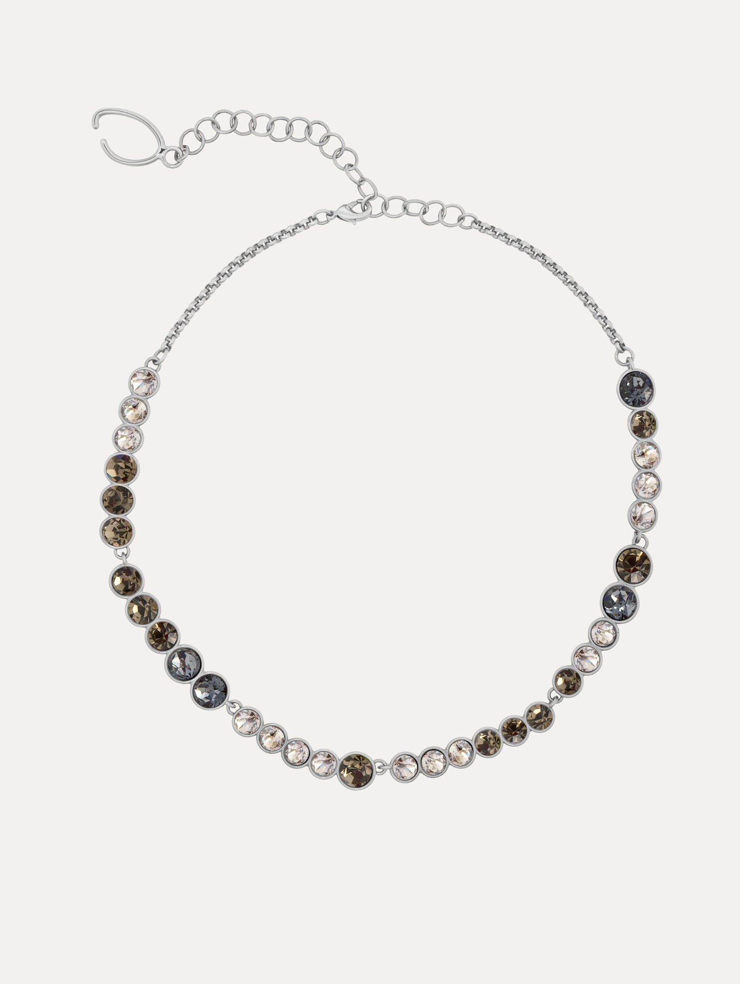 Gradient Rhinestone Strand Necklace Black diamond / Oscar de la Renta