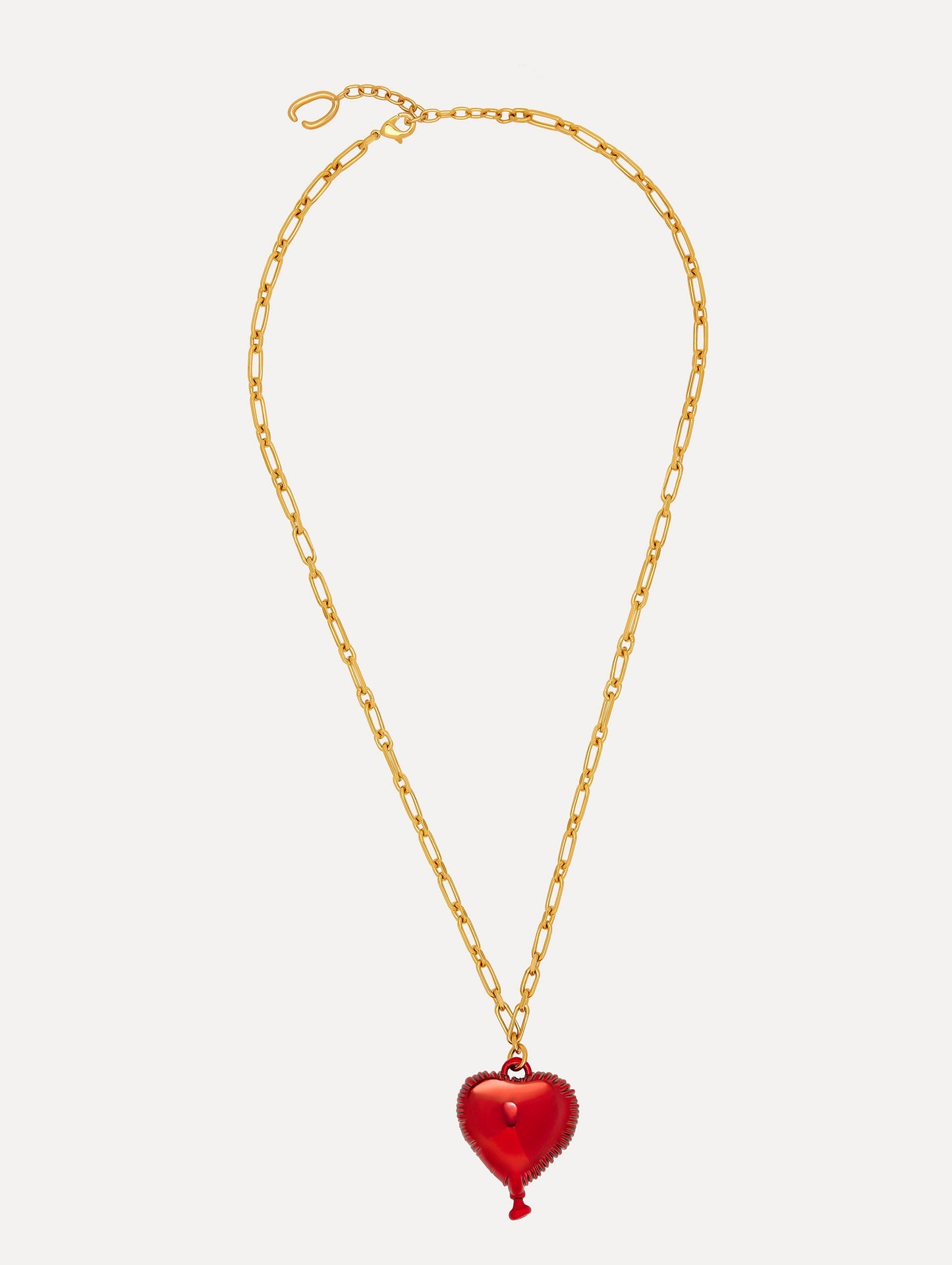 Heart Balloon Pendant Necklace Red / Oscar de la Renta