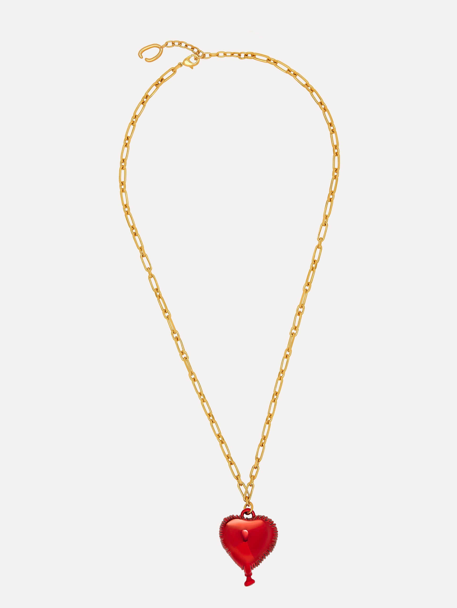 Heart Balloon Pendant Necklace Red / Oscar de la Renta