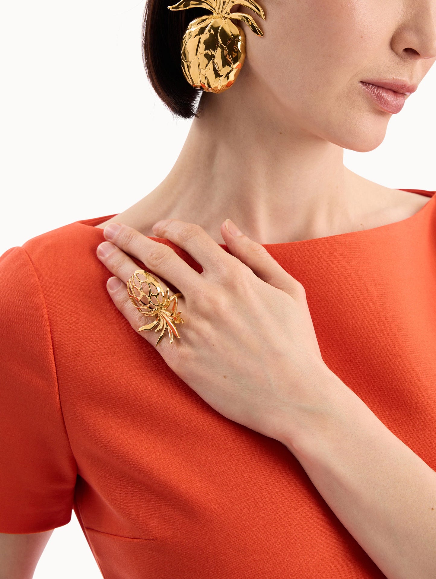 Openwork Pineapple Ring Gold / Oscar de la Renta