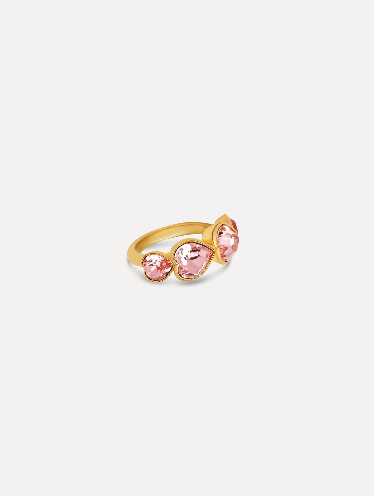 Crystal Heart Ring Rose / Oscar de la Renta