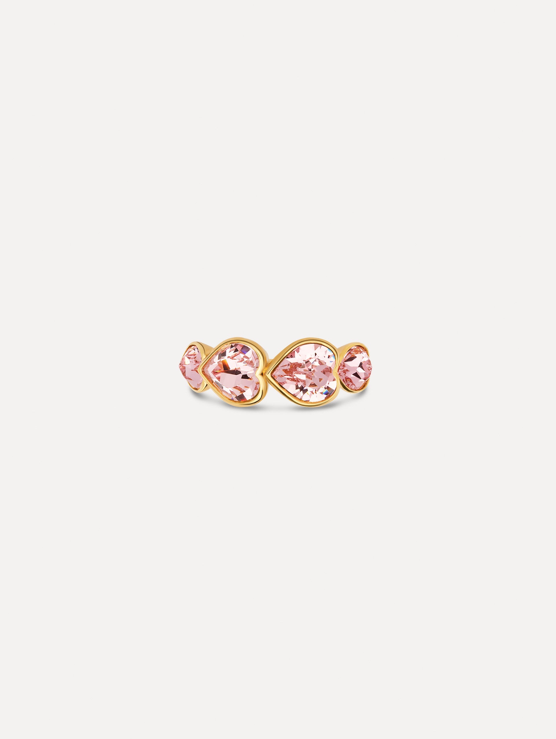 Crystal Heart Ring Rose / Oscar de la Renta