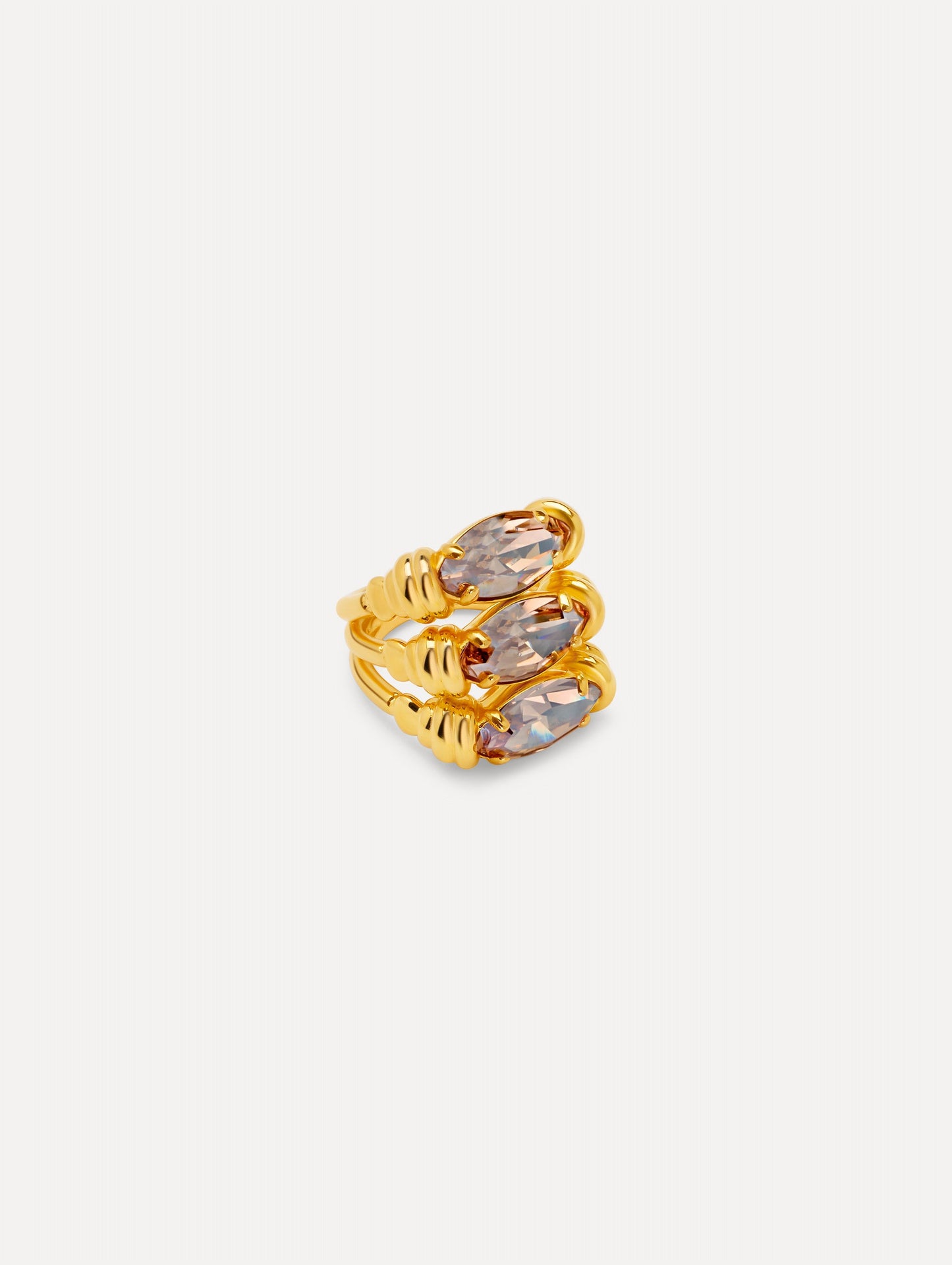 Triple Navette Ring Gold / Oscar de la Renta