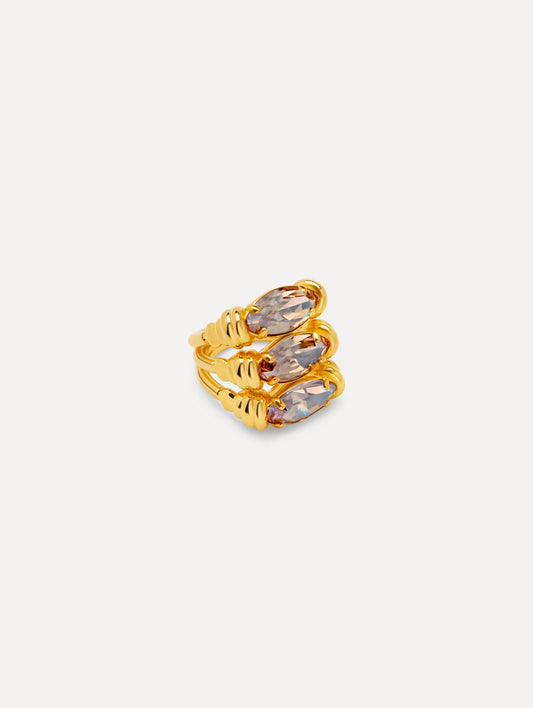Triple Navette Ring Gold / Oscar de la Renta