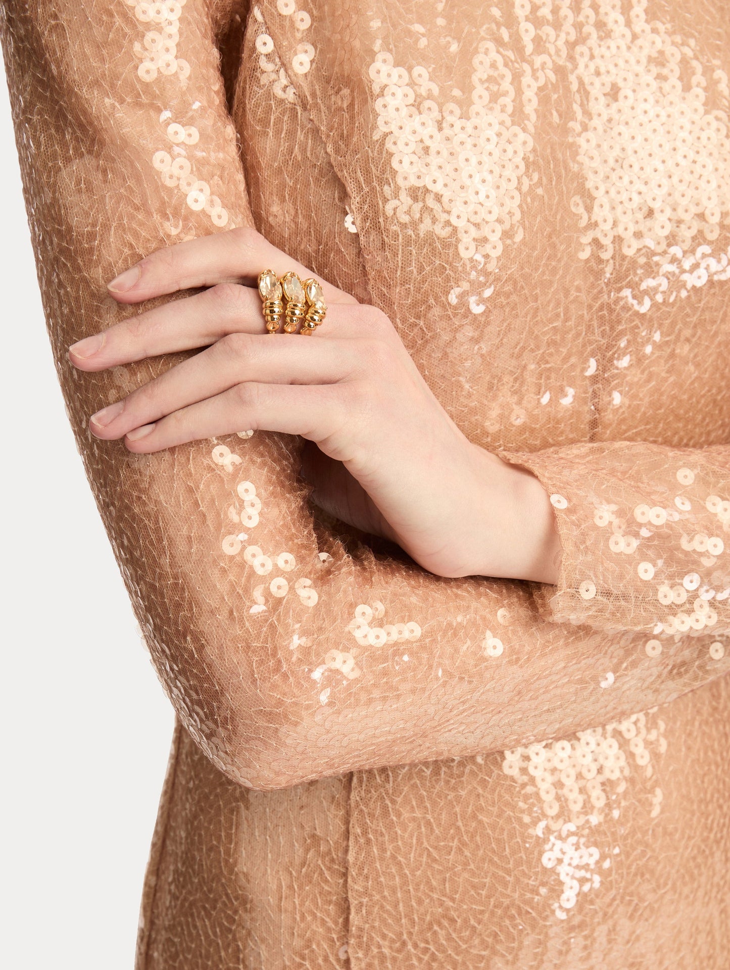 Triple Navette Ring Gold / Oscar de la Renta
