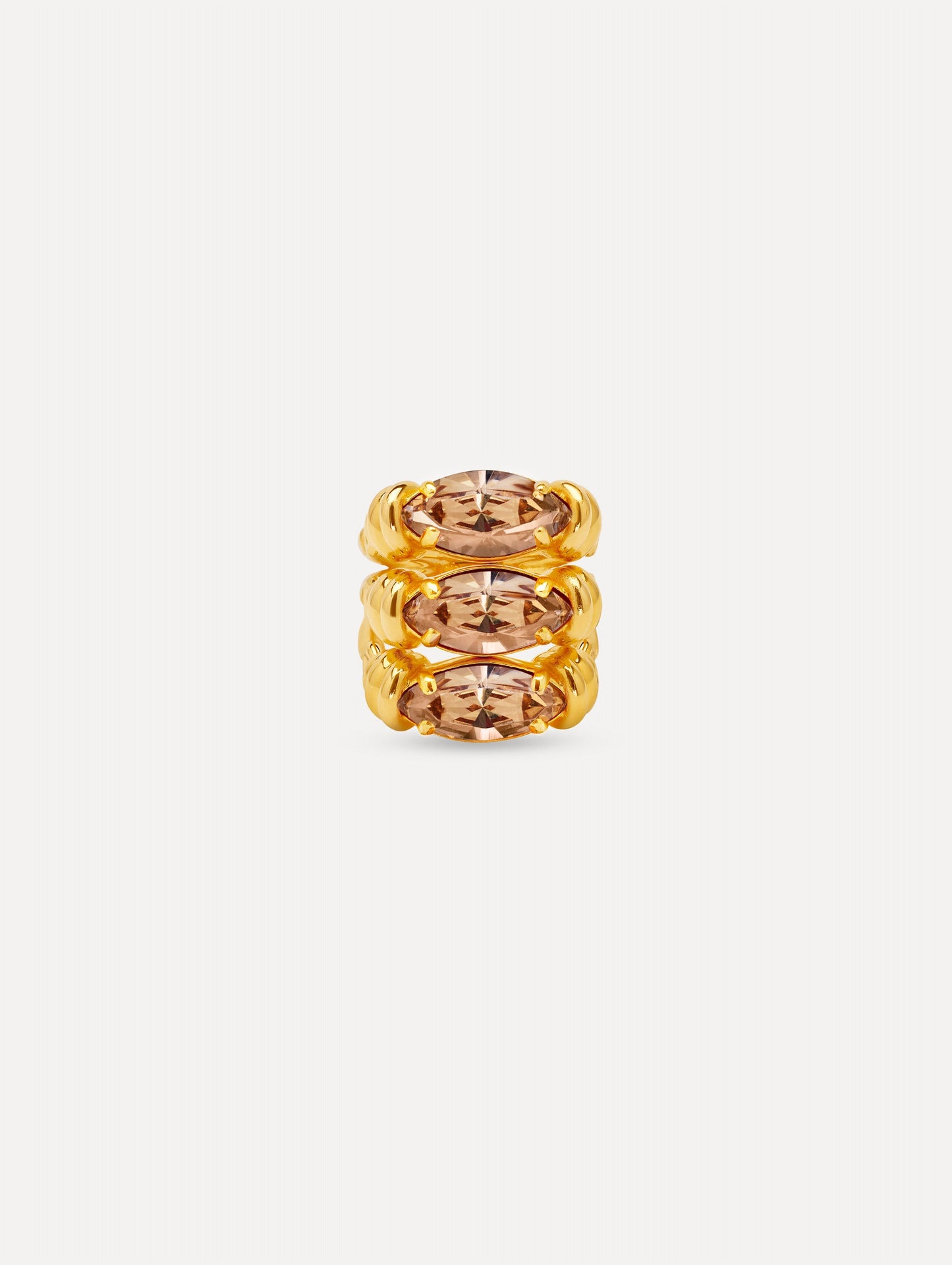 Triple Navette Ring Gold / Oscar de la Renta