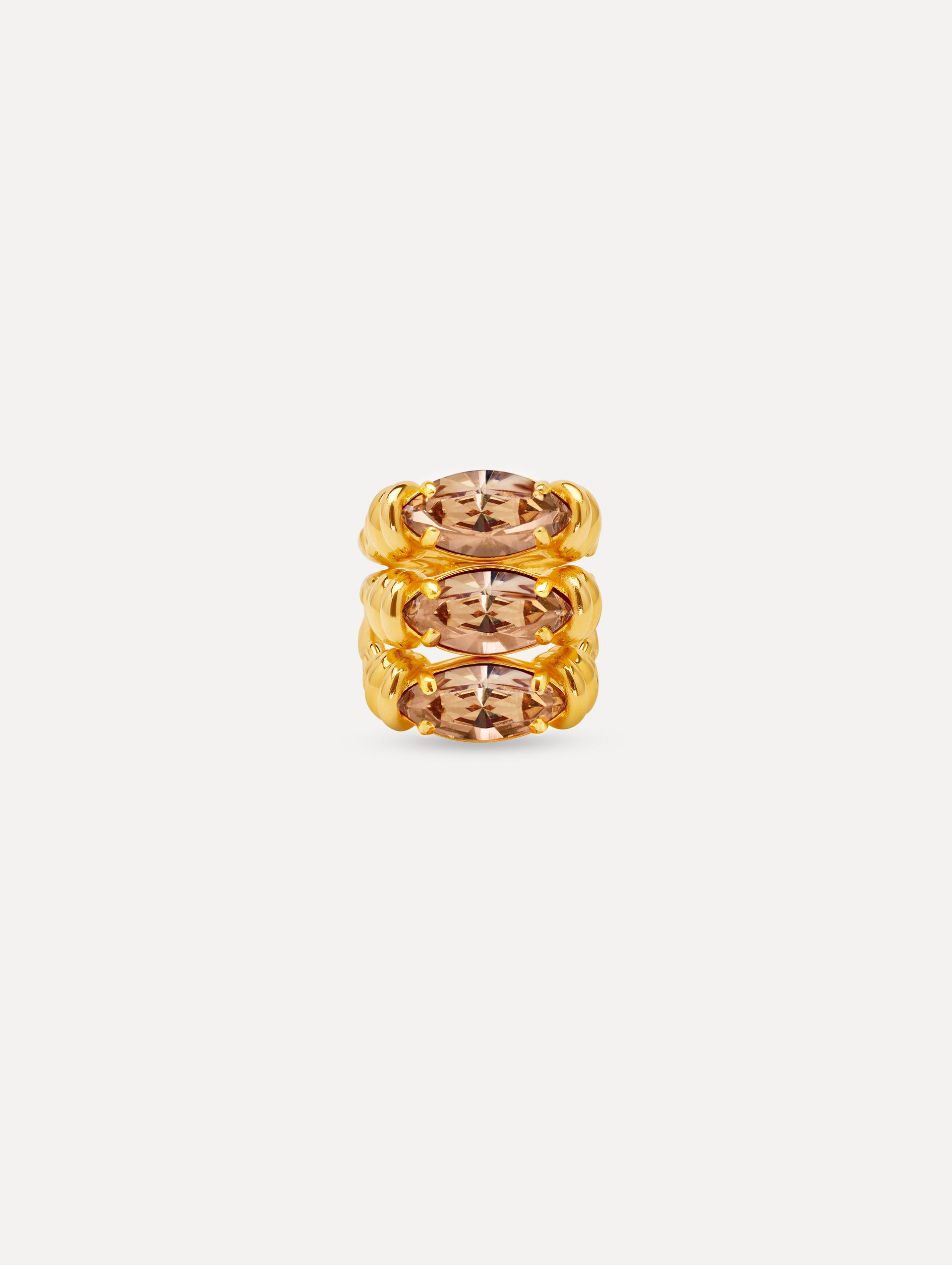 Triple Navette Ring Gold / Oscar de la Renta