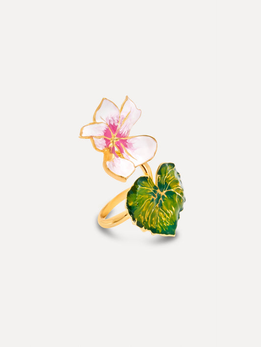 Enamel Cyclamen Ring Pink / Oscar de la Renta
