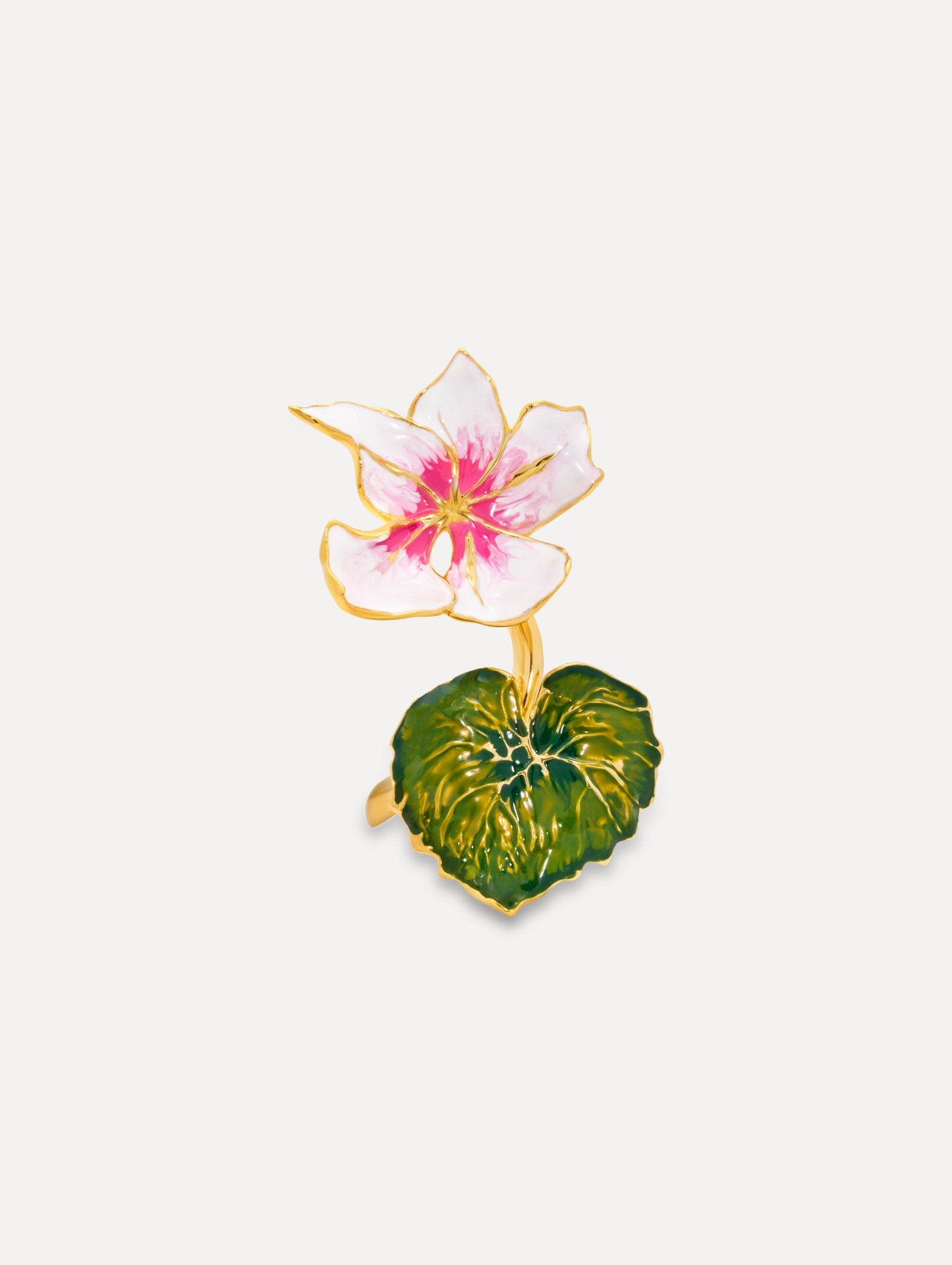 Enamel Cyclamen Ring Pink / Oscar de la Renta