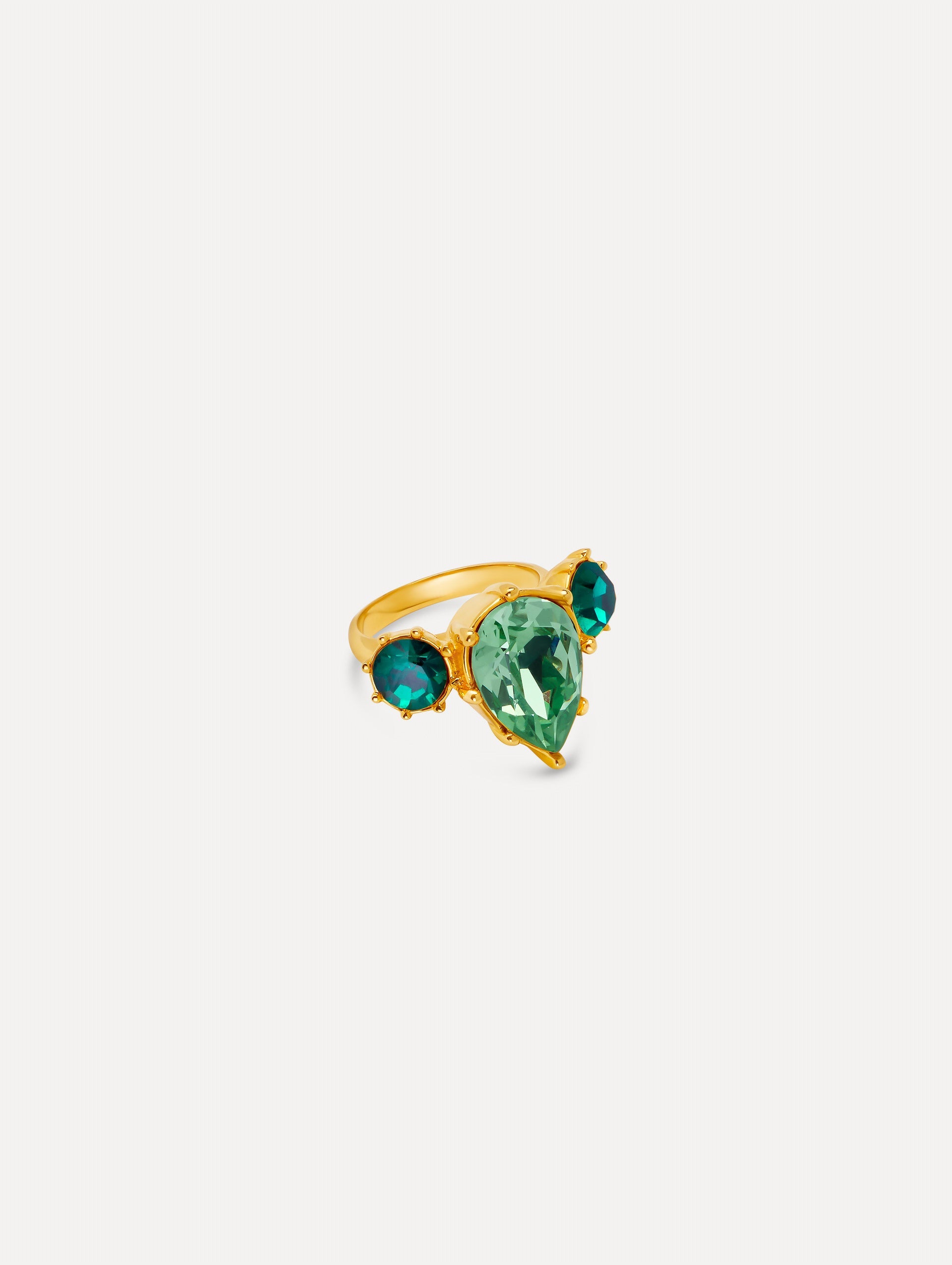 Faceted Crystal Ring Green / Oscar de la Renta
