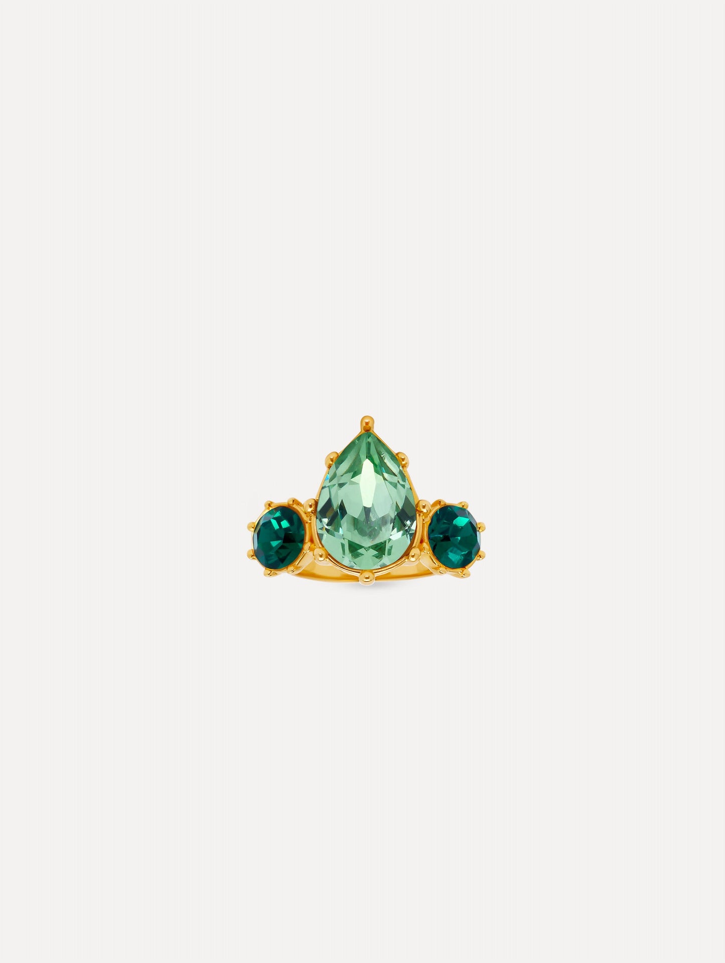 Faceted Crystal Ring Green / Oscar de la Renta
