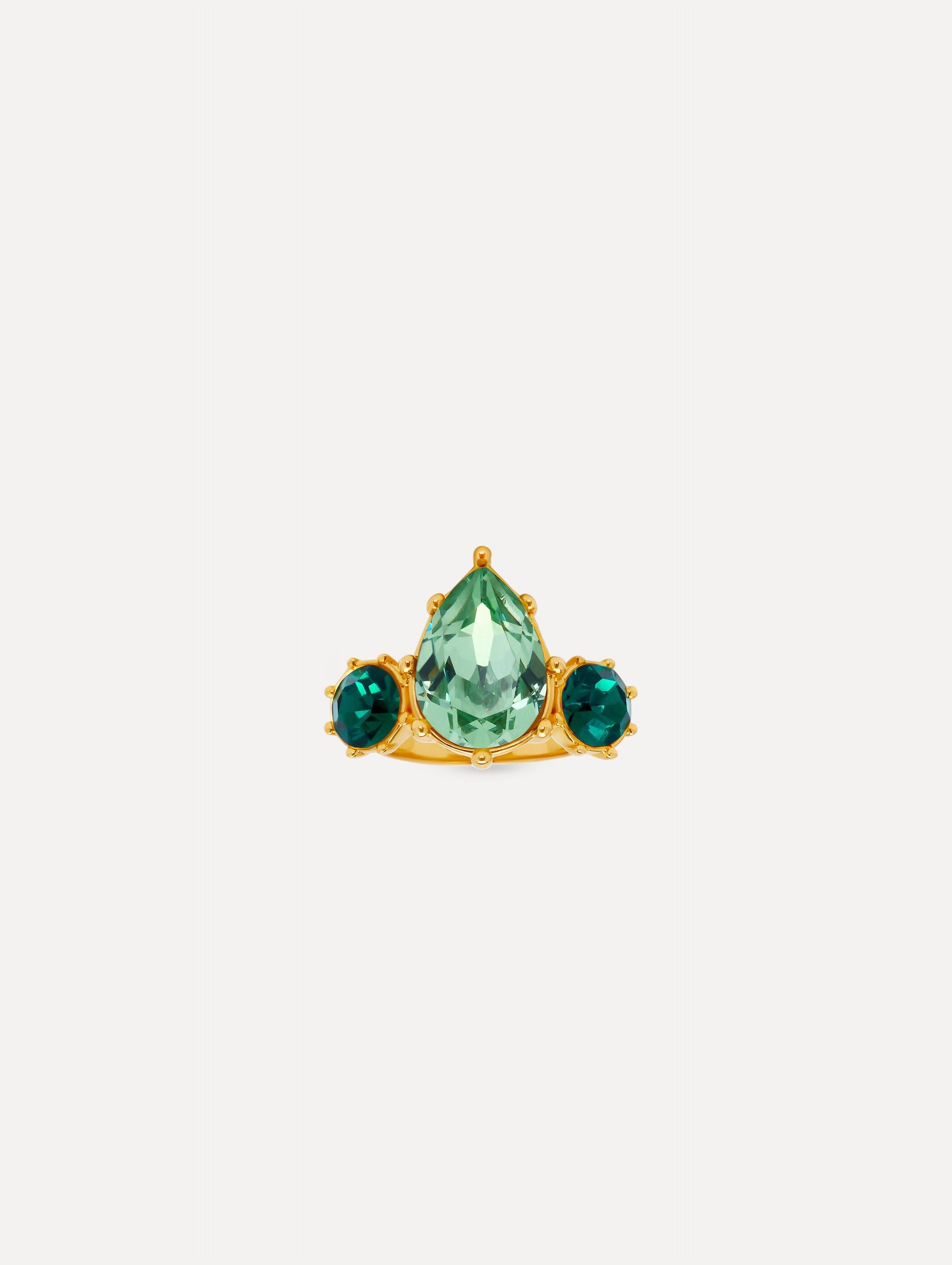 Faceted Crystal Ring Green / Oscar de la Renta