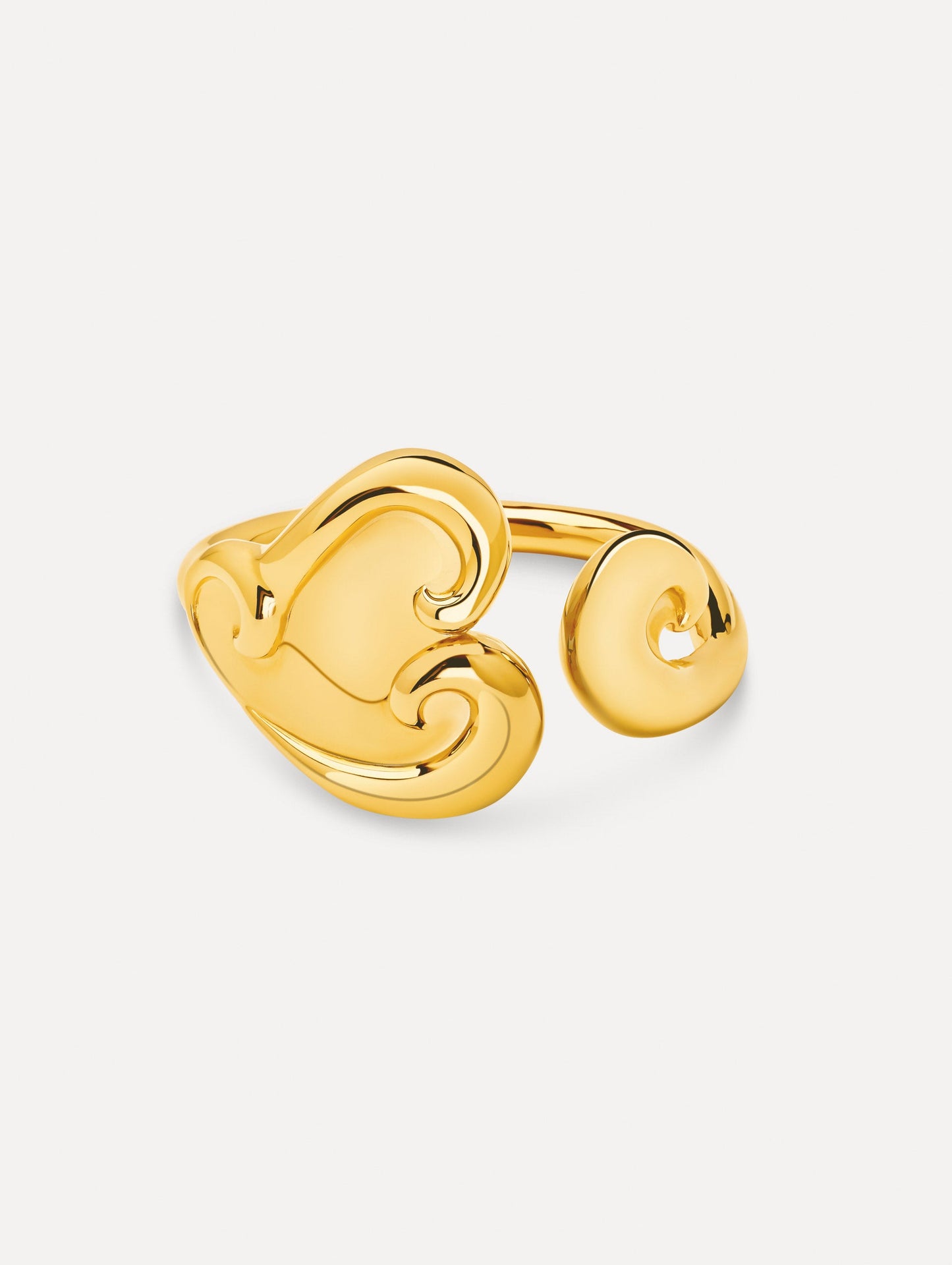 Swirl Heart Cuff Bracelet Gold / Oscar de la Renta