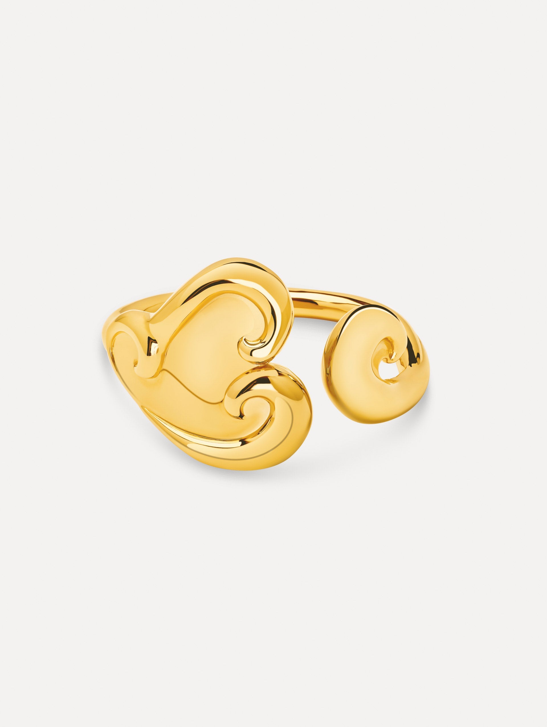 Swirl Heart Cuff Bracelet Gold / Oscar de la Renta