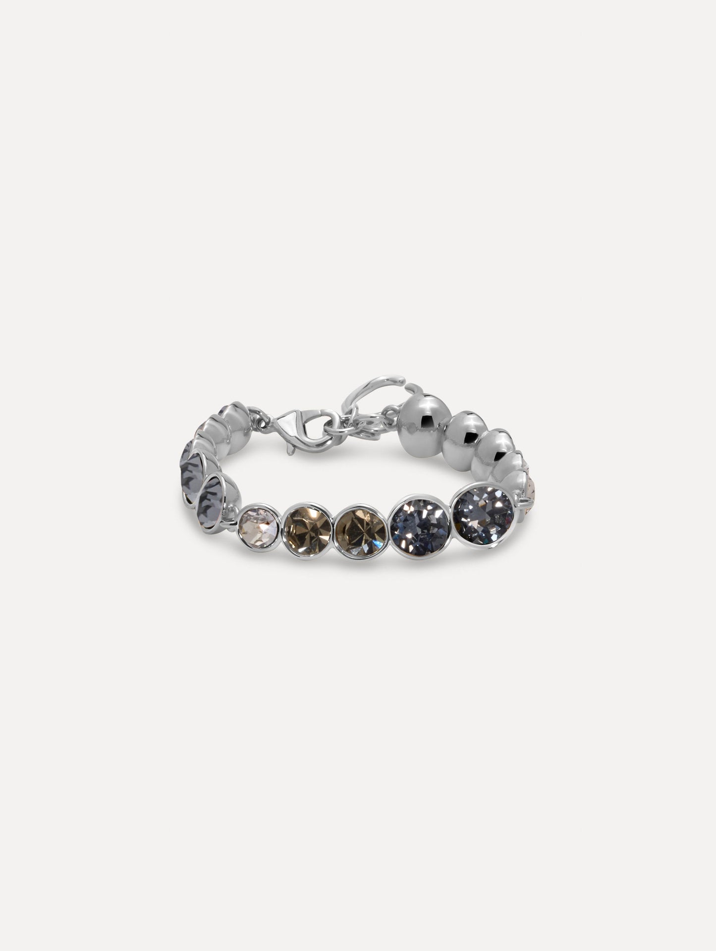 Gradient Rhinestone Strand Bracelet Black diamond / Oscar de la Renta