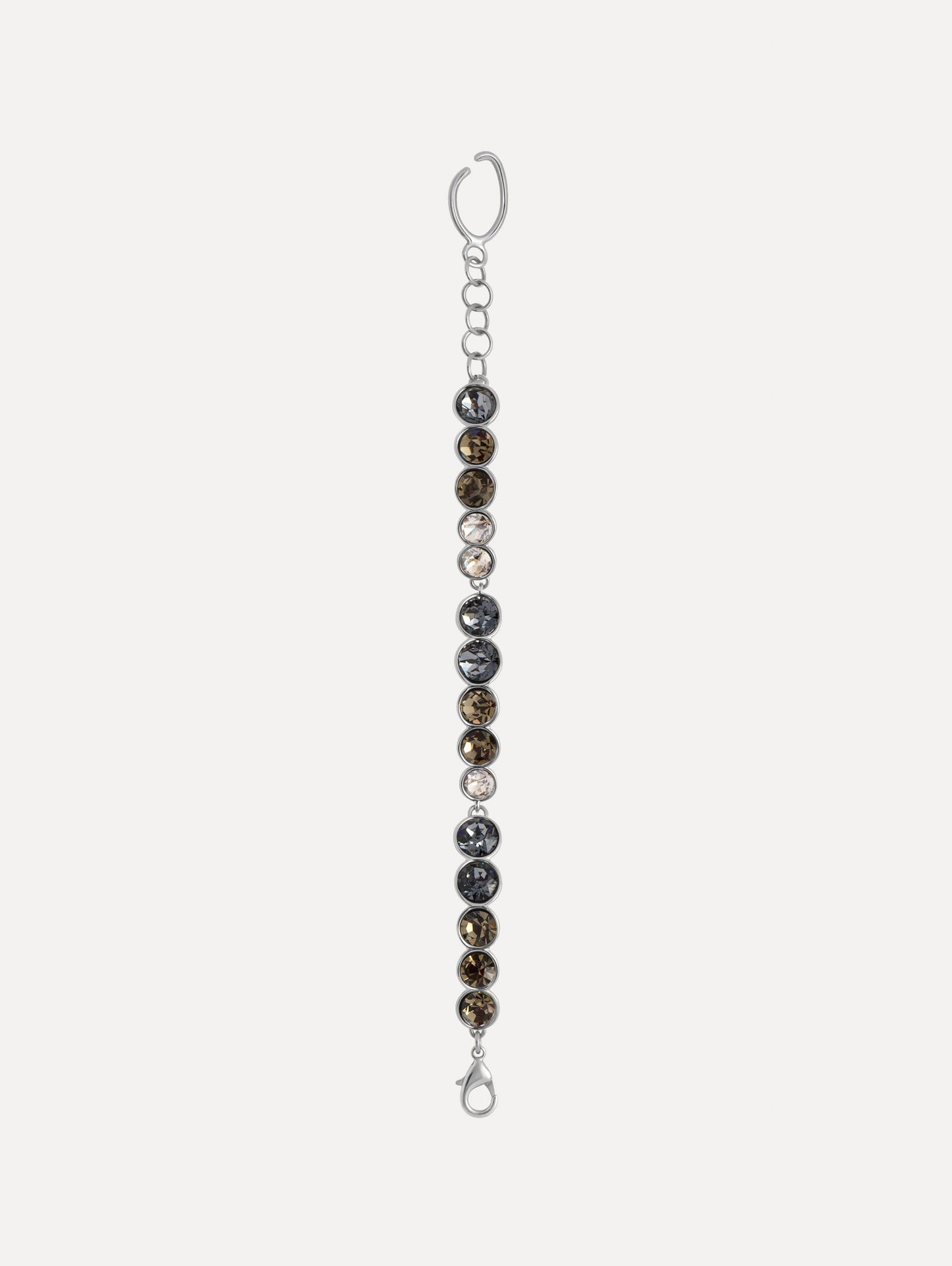 Gradient Rhinestone Strand Bracelet Black diamond / Oscar de la Renta
