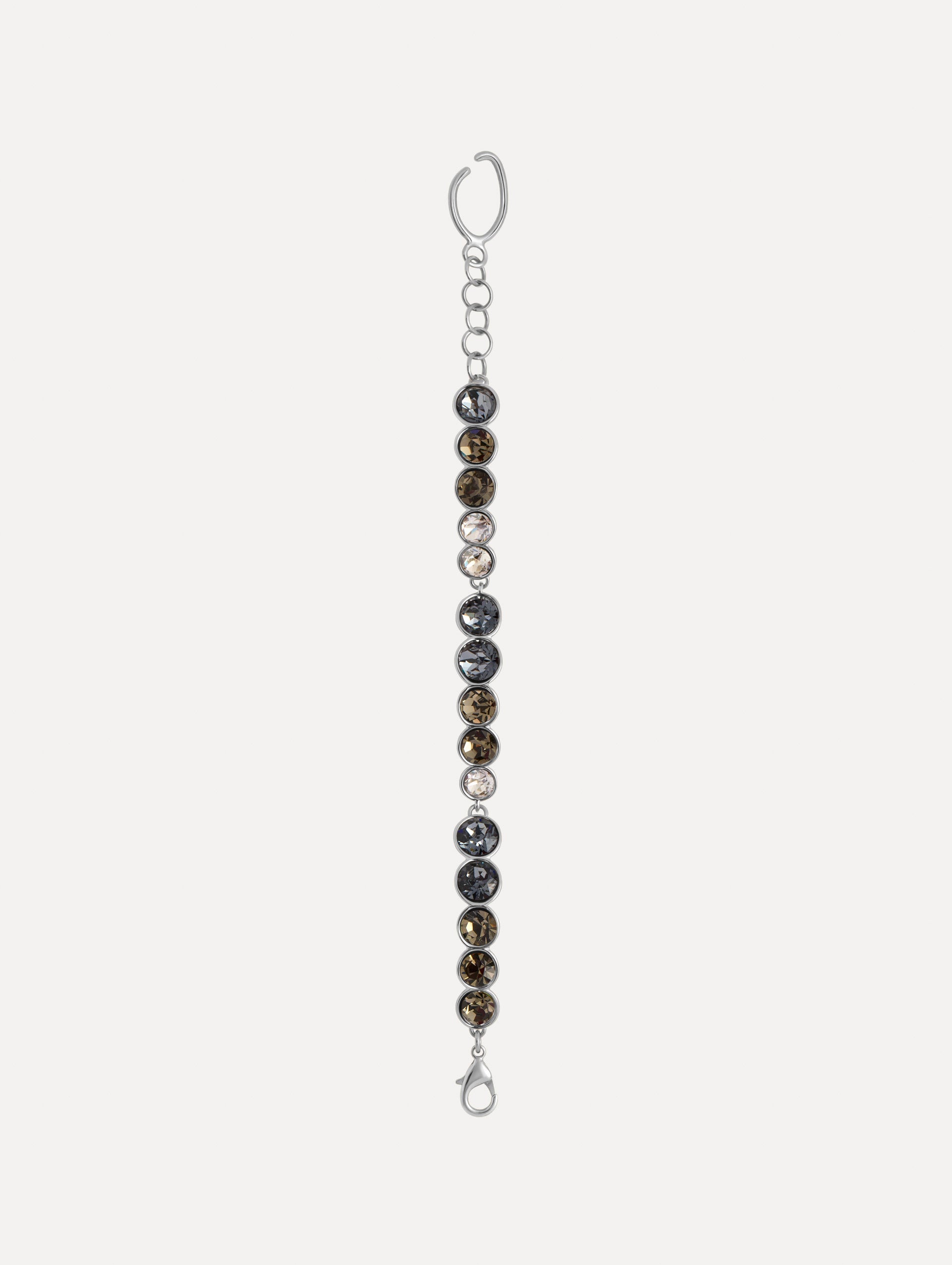 Gradient Rhinestone Strand Bracelet Black diamond / Oscar de la Renta