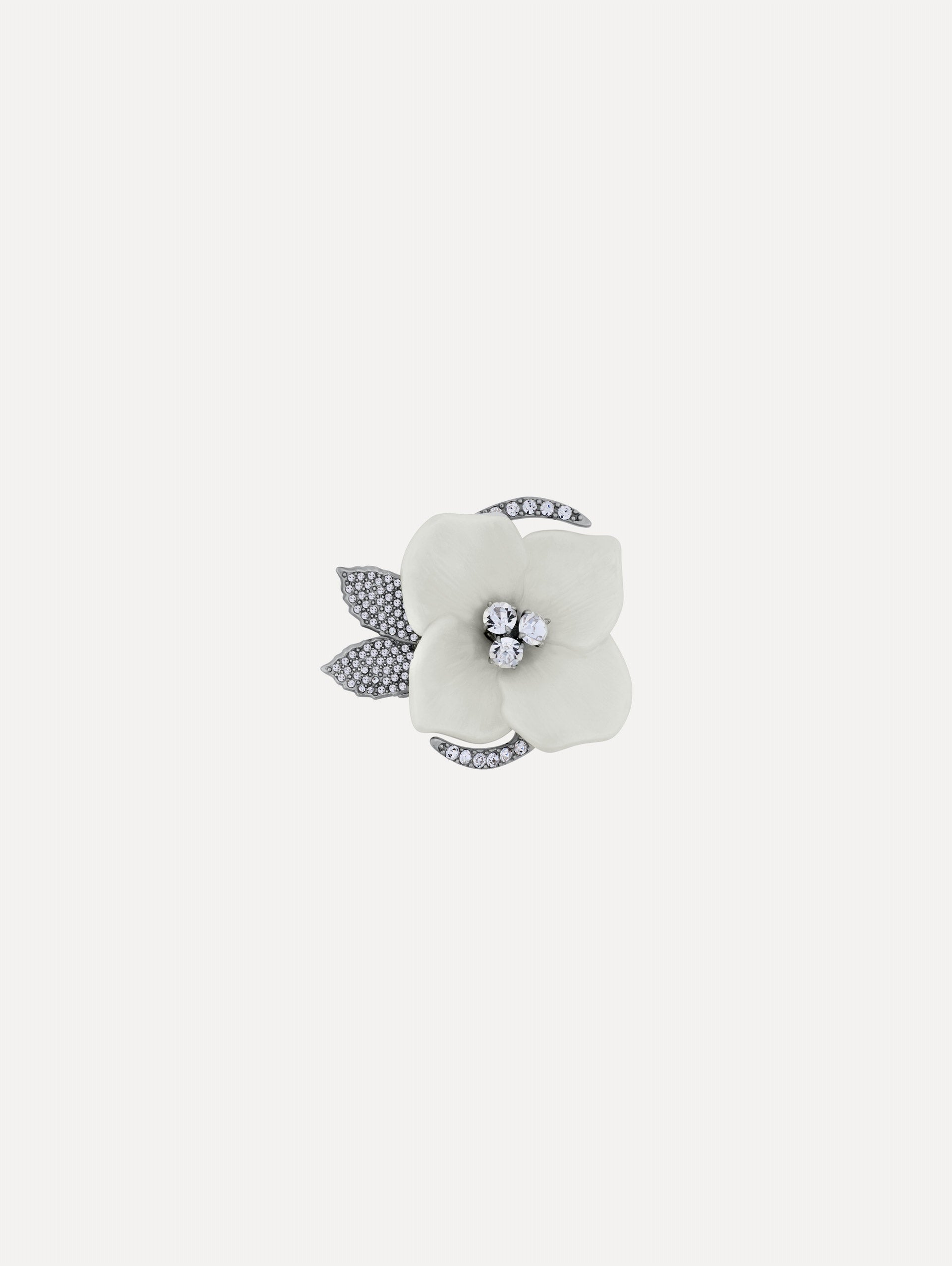 Pearl Blossom Hair Clip Crystal / Oscar de la Renta