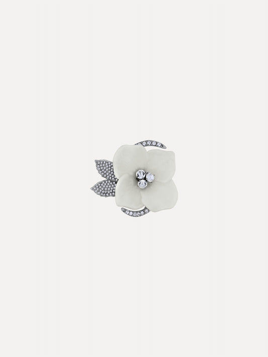 Pearl Blossom Hair Clip Crystal / Oscar de la Renta