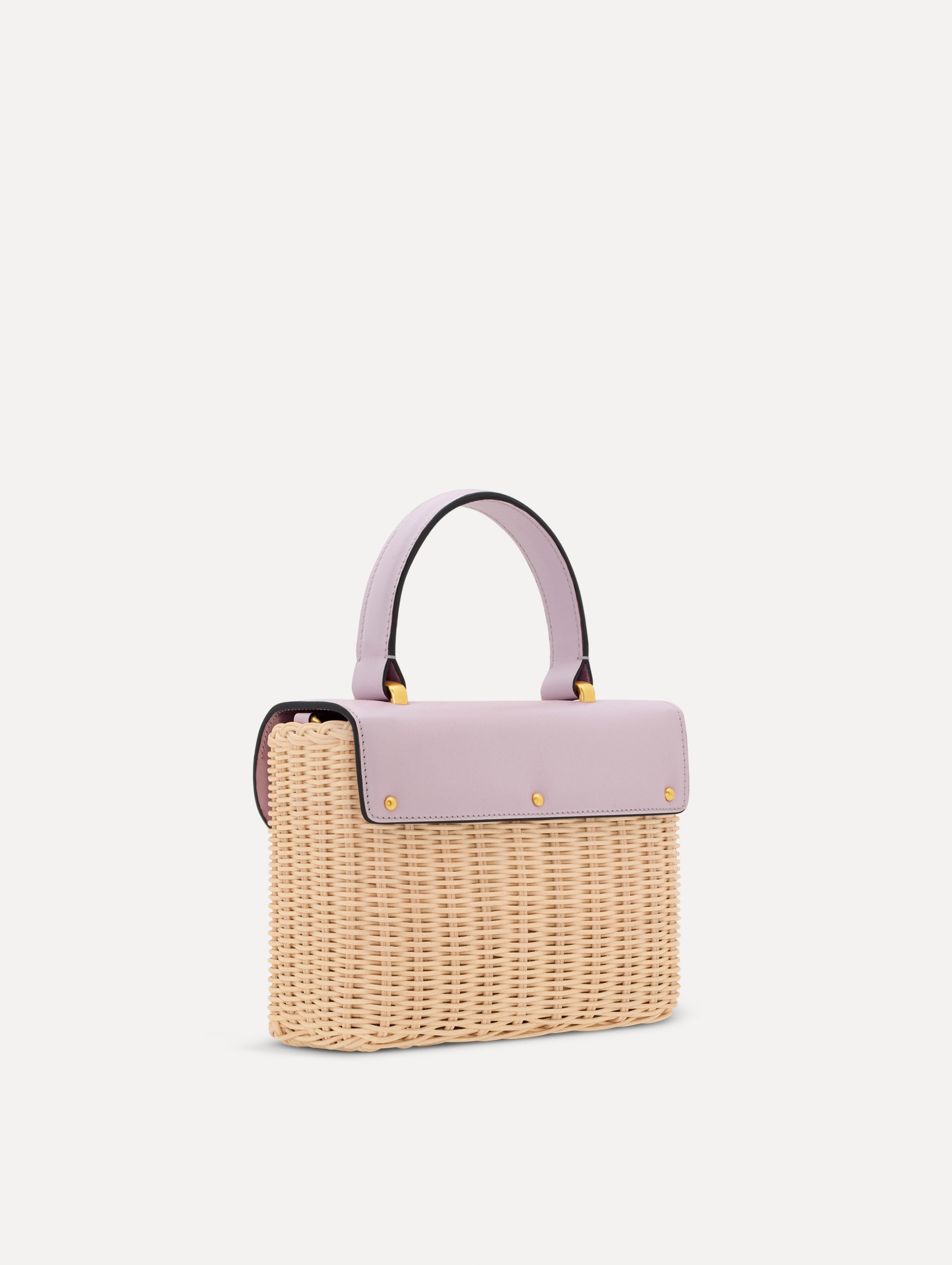 Wicker Mini TRO Bag Lilac / Oscar de la Renta
