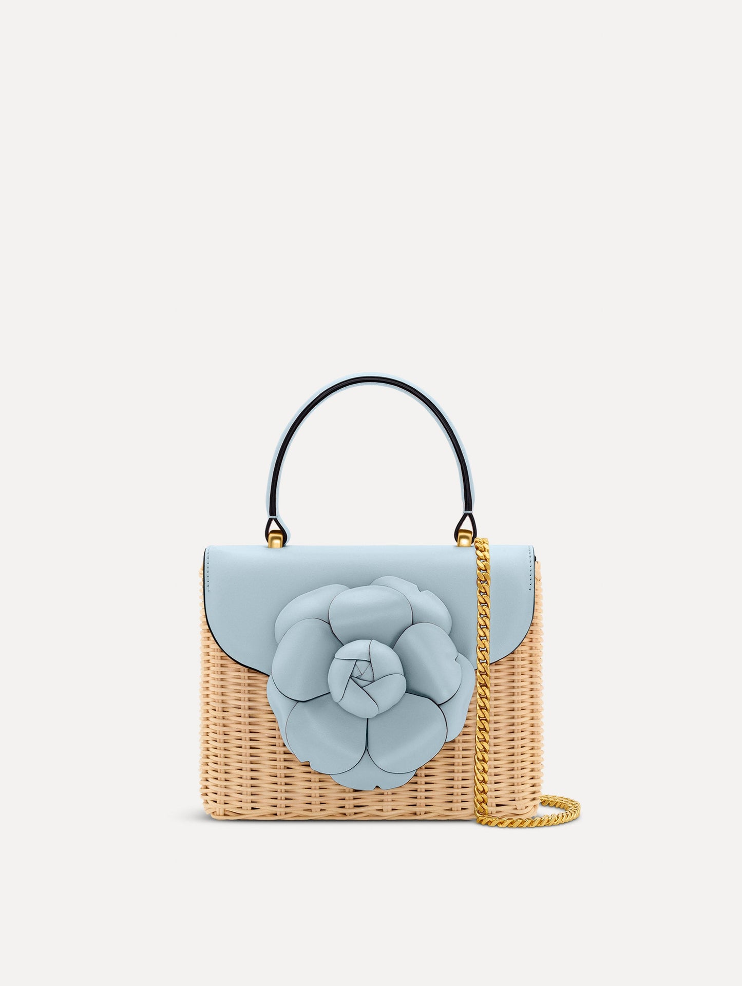 Wicker Mini TRO Bag Blue / Oscar de la Renta
