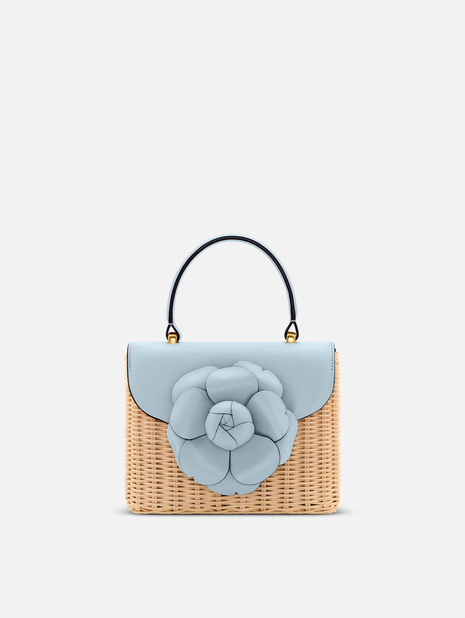 Wicker Mini TRO Bag Blue / Oscar de la Renta