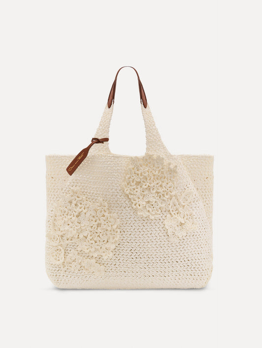 The Topaz in Crochet Raffia Ivory / Oscar de la Renta