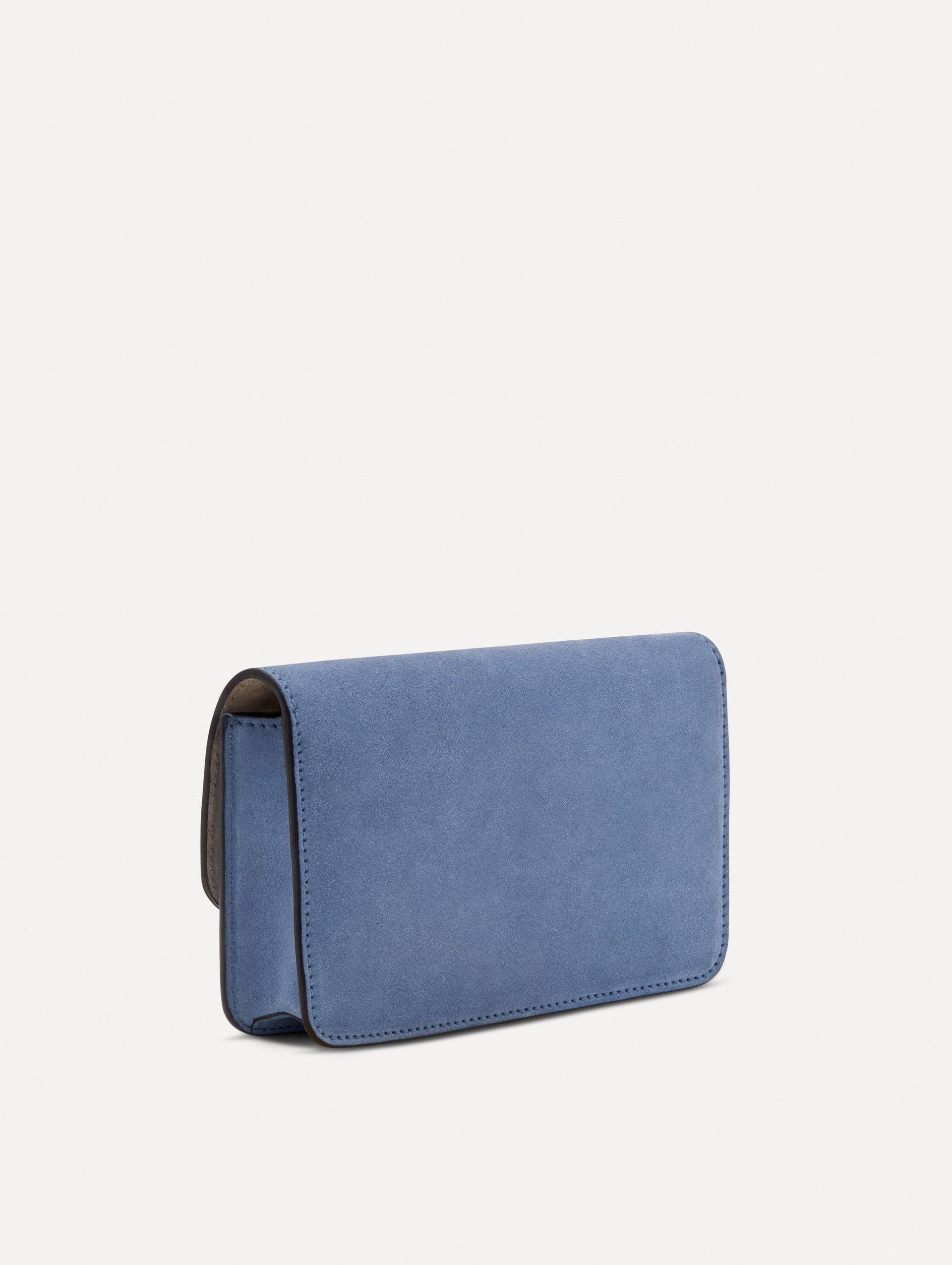 O Pochette in Suede Denim blue / Oscar de la Renta