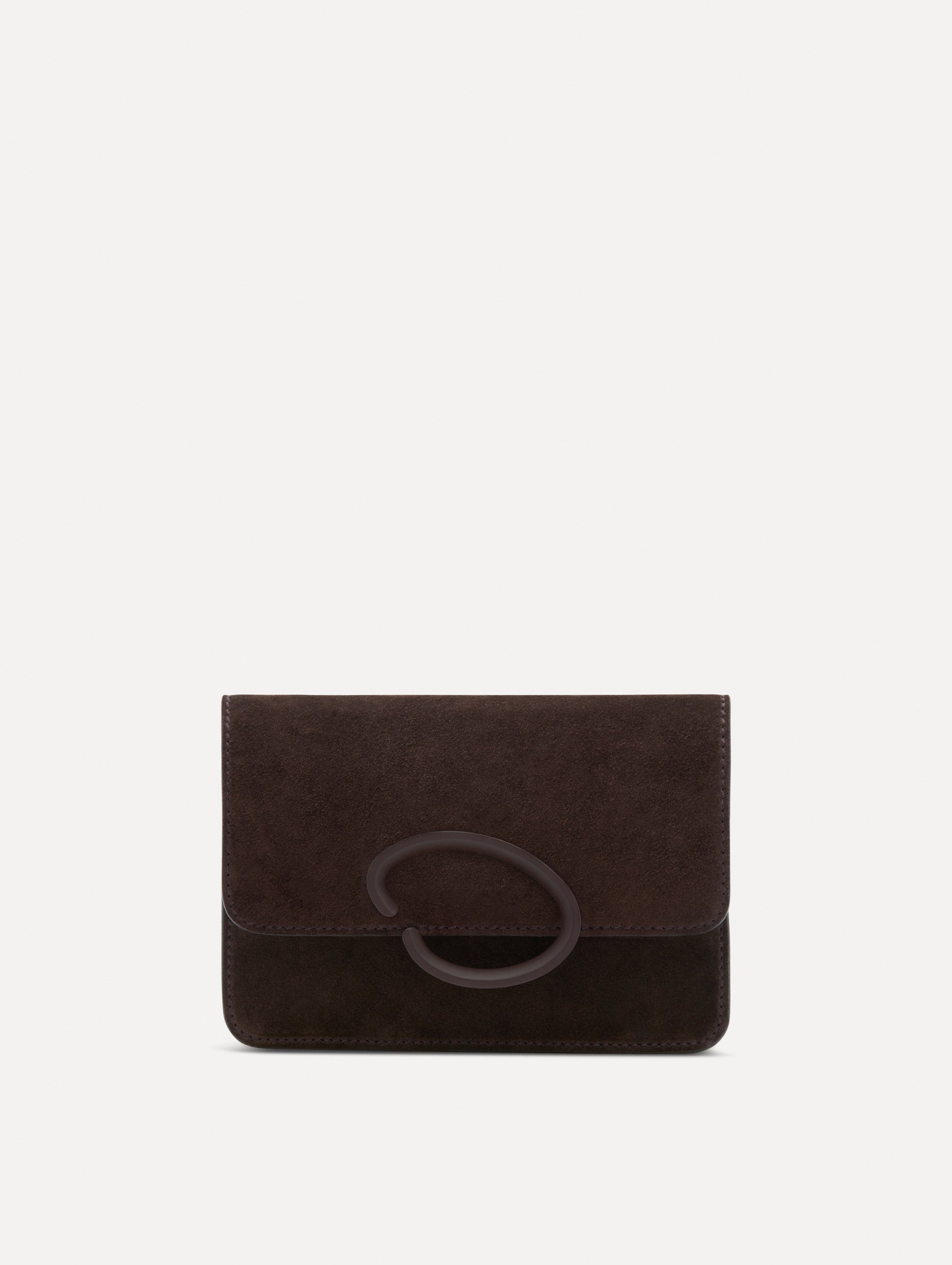 O Pochette in Suede Dark brown / Oscar de la Renta