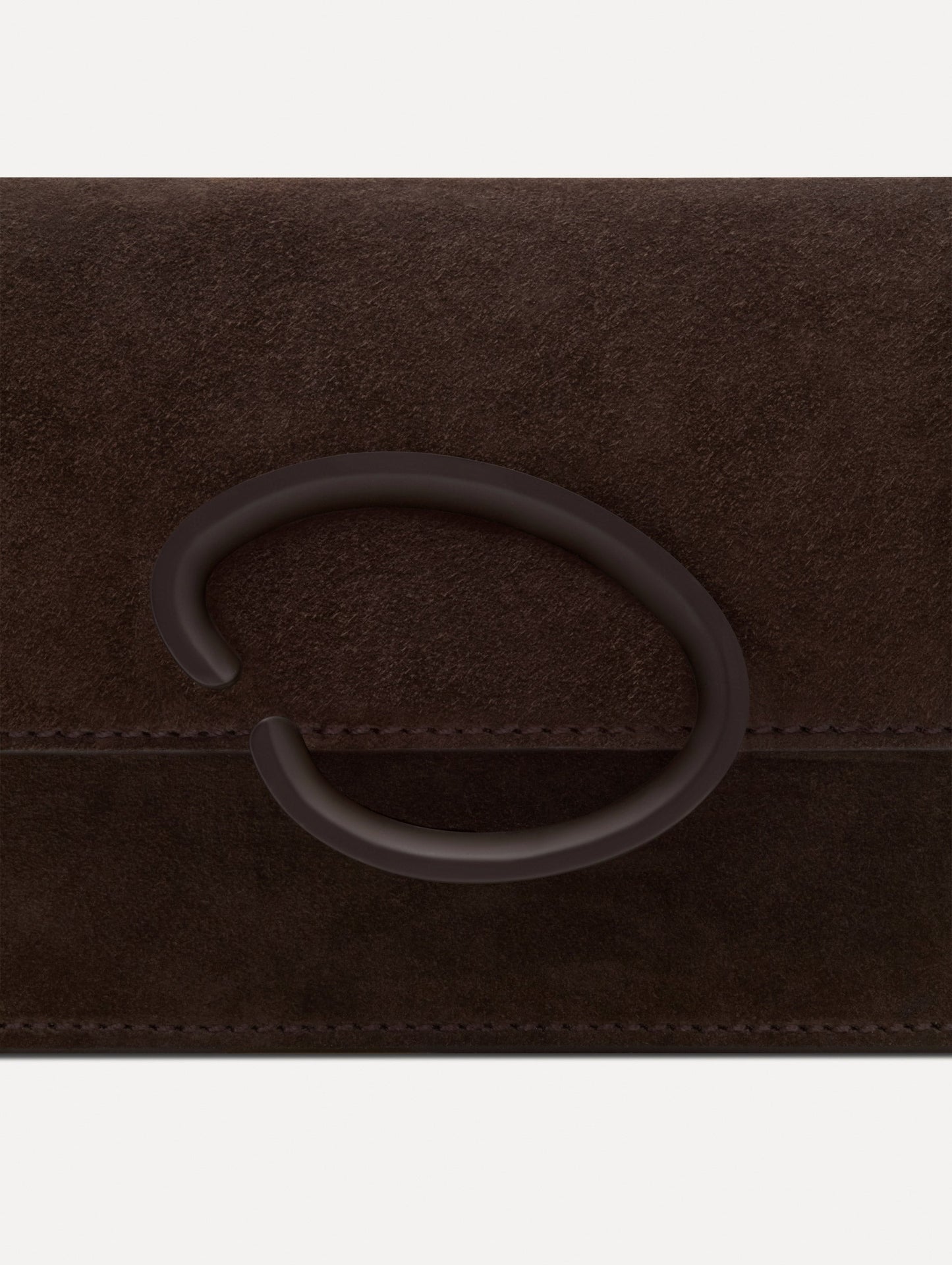 O Pochette in Suede Dark brown / Oscar de la Renta