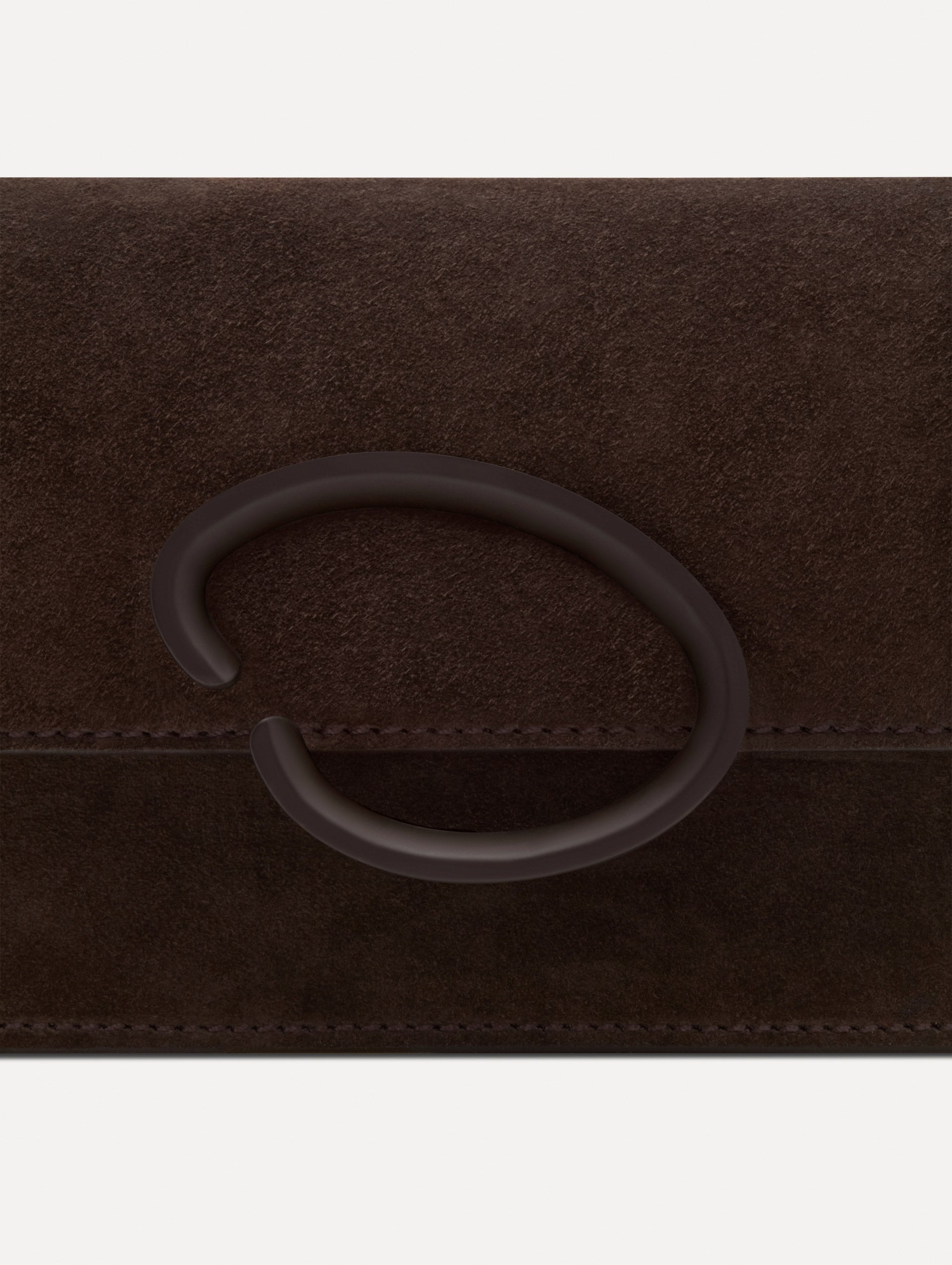 O Pochette in Suede Dark brown / Oscar de la Renta