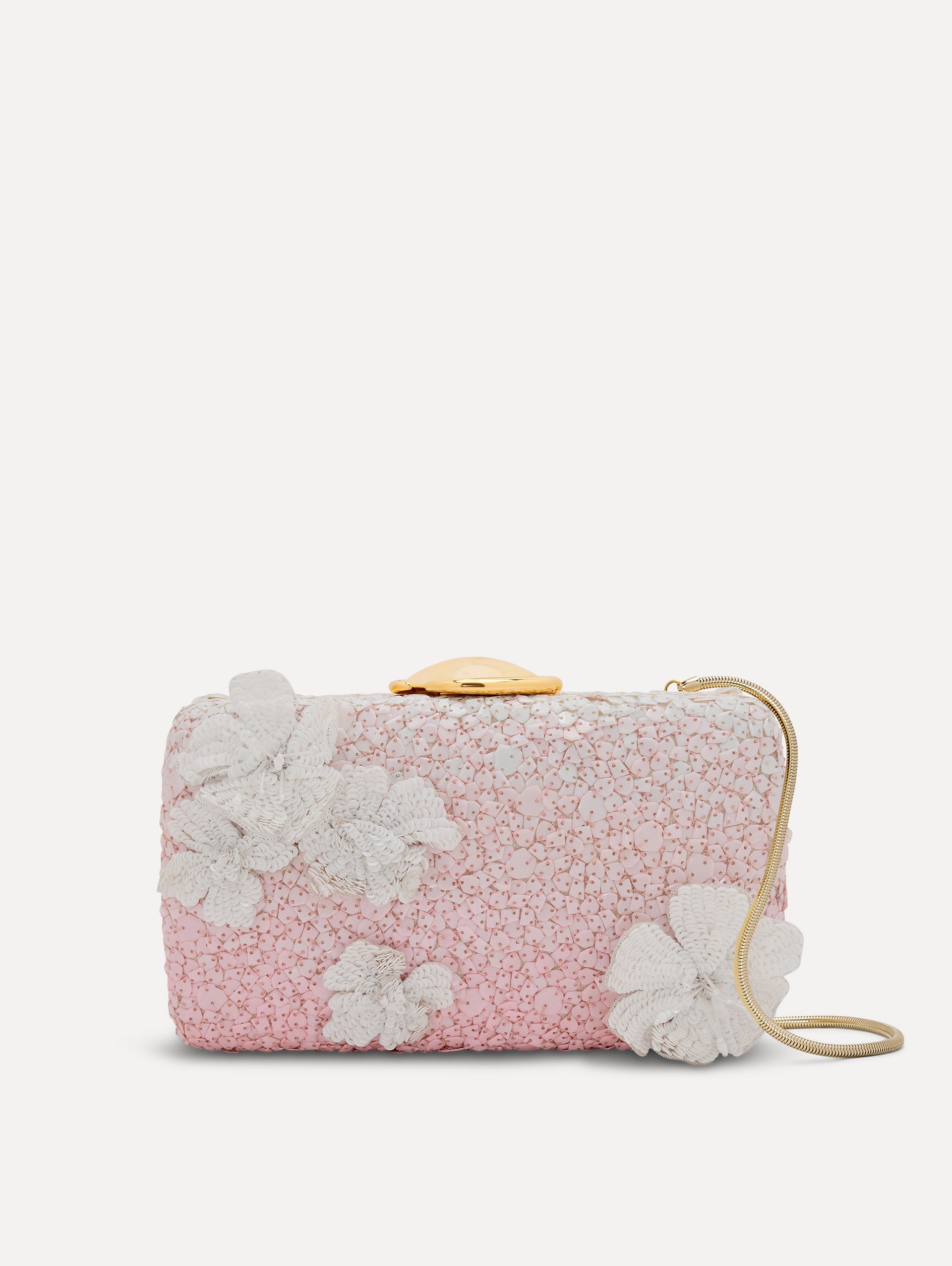 Cherry Blossom Sequin O Minaudière Pink / Oscar de la Renta