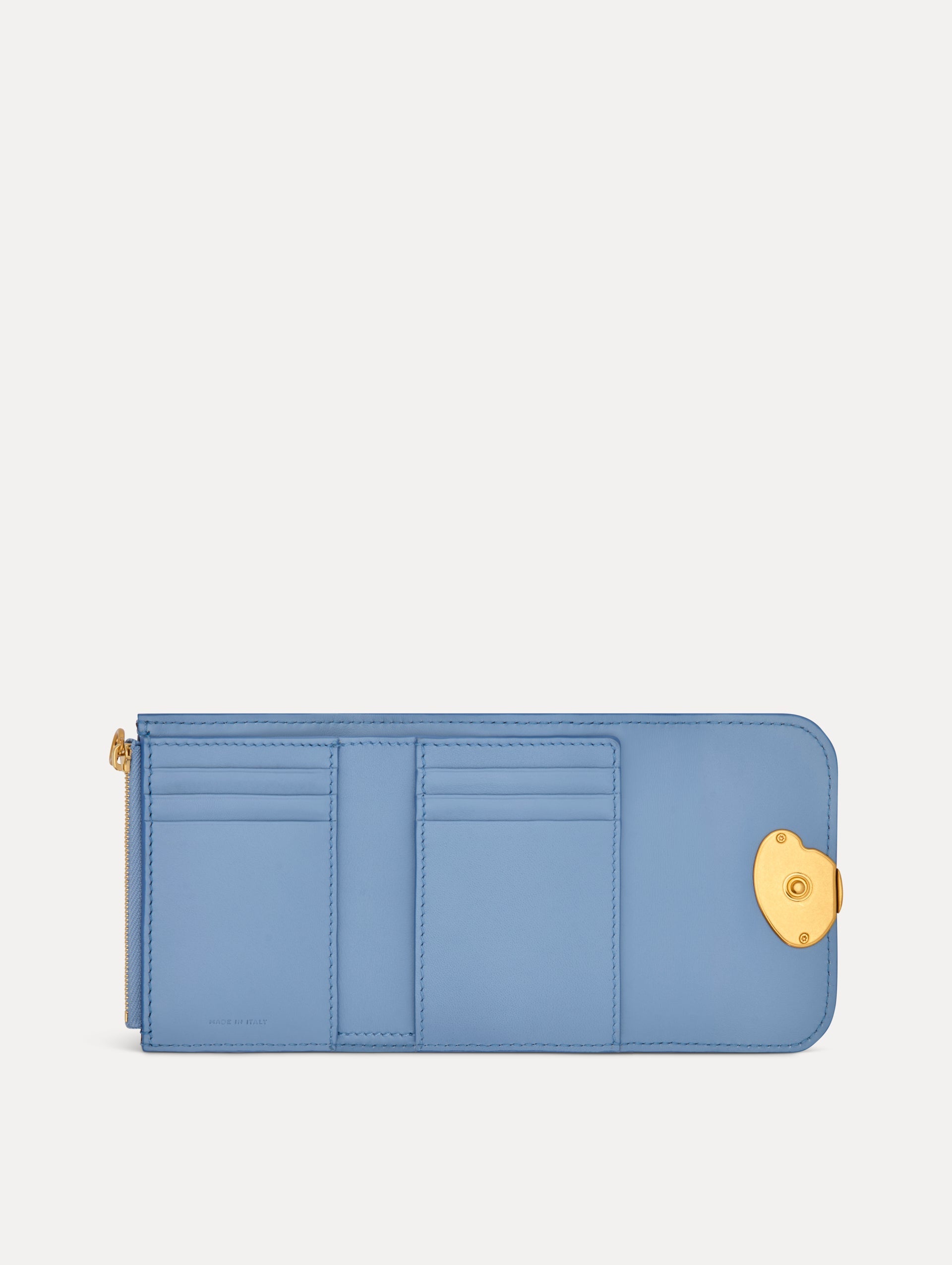Poppy-Printed Tri-Fold Wallet Blue bell / Oscar de la Renta