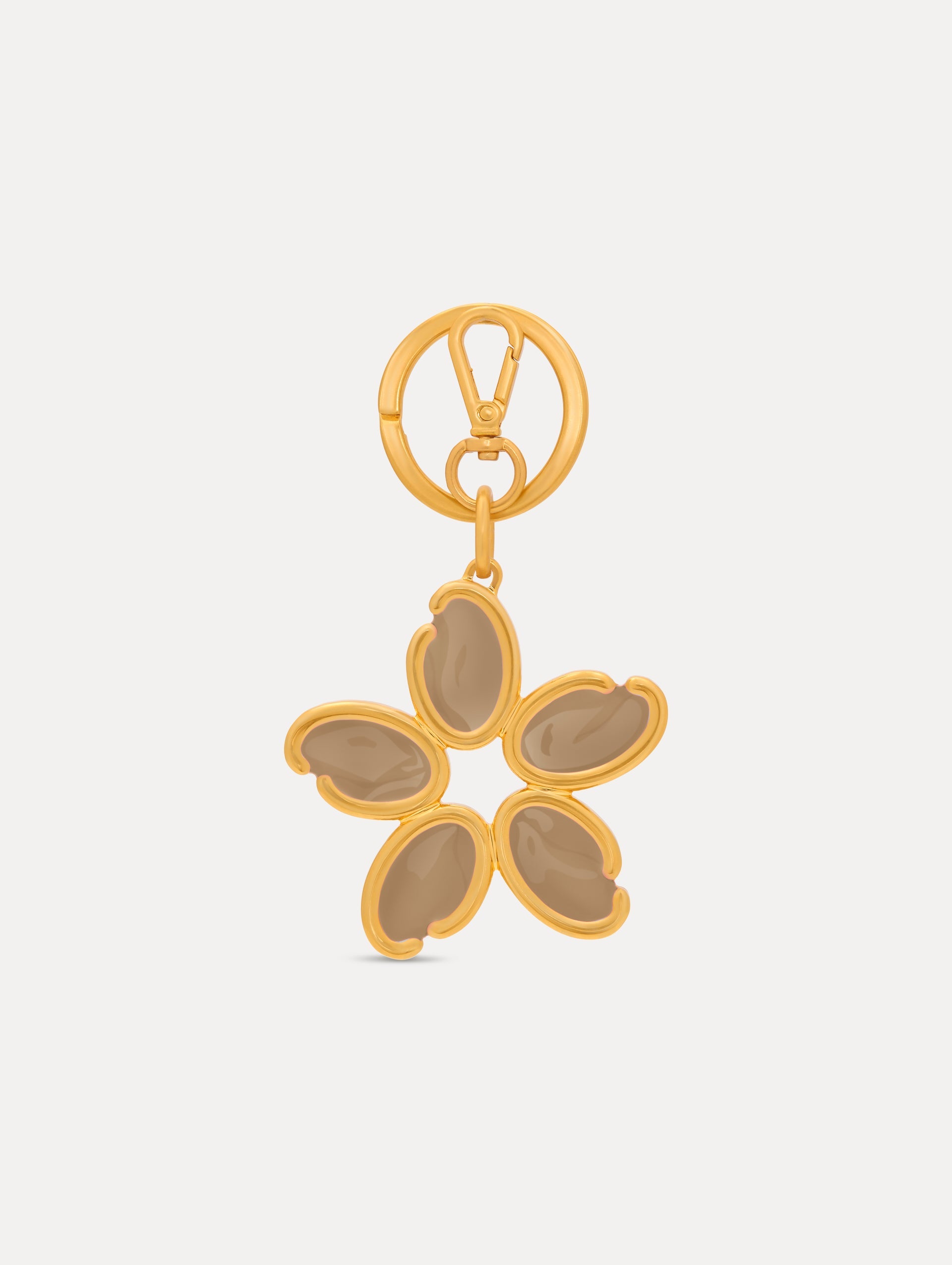 Enamel O Flower Key Chain Sand / Oscar de la Renta