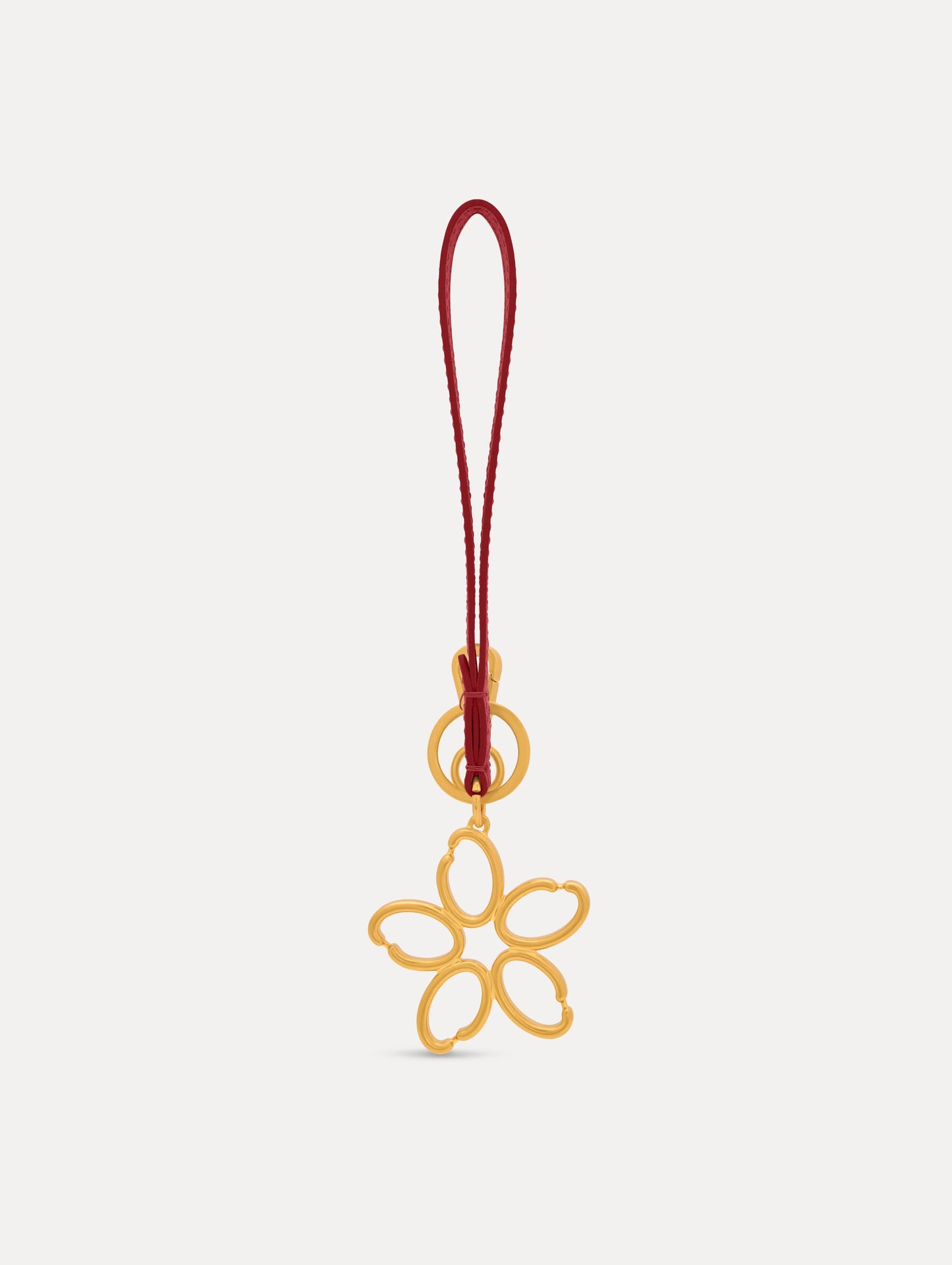 O Flower Wristlet Key Chain Cherry / Oscar de la Renta
