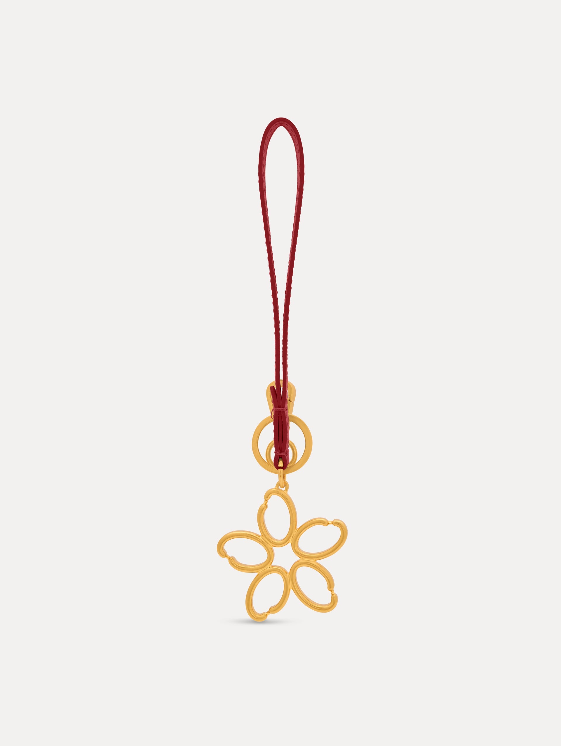 O Flower Wristlet Key Chain Cherry / Oscar de la Renta