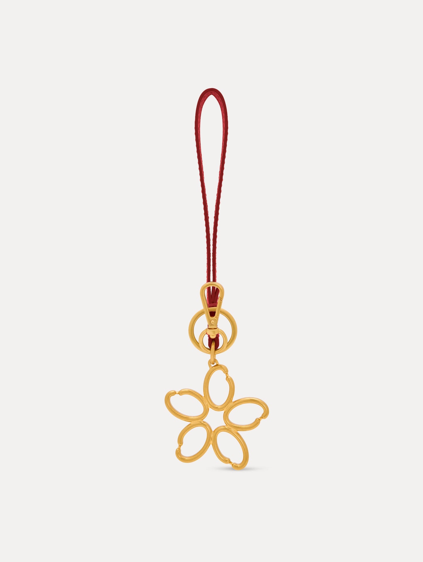 O Flower Wristlet Key Chain Cherry / Oscar de la Renta