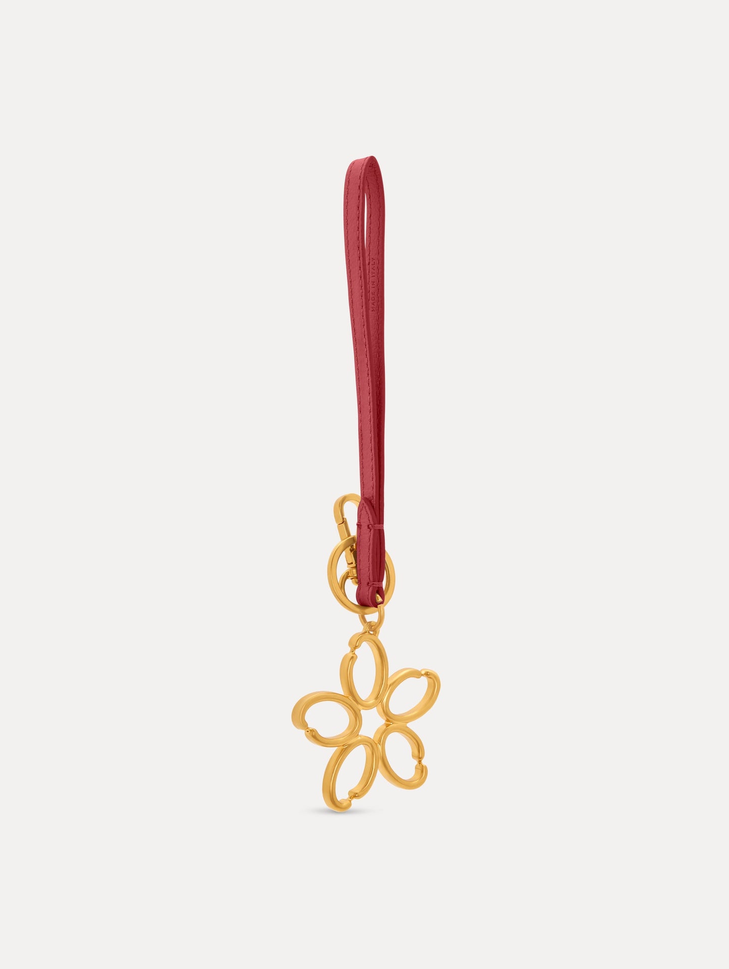 O Flower Wristlet Key Chain Cherry / Oscar de la Renta
