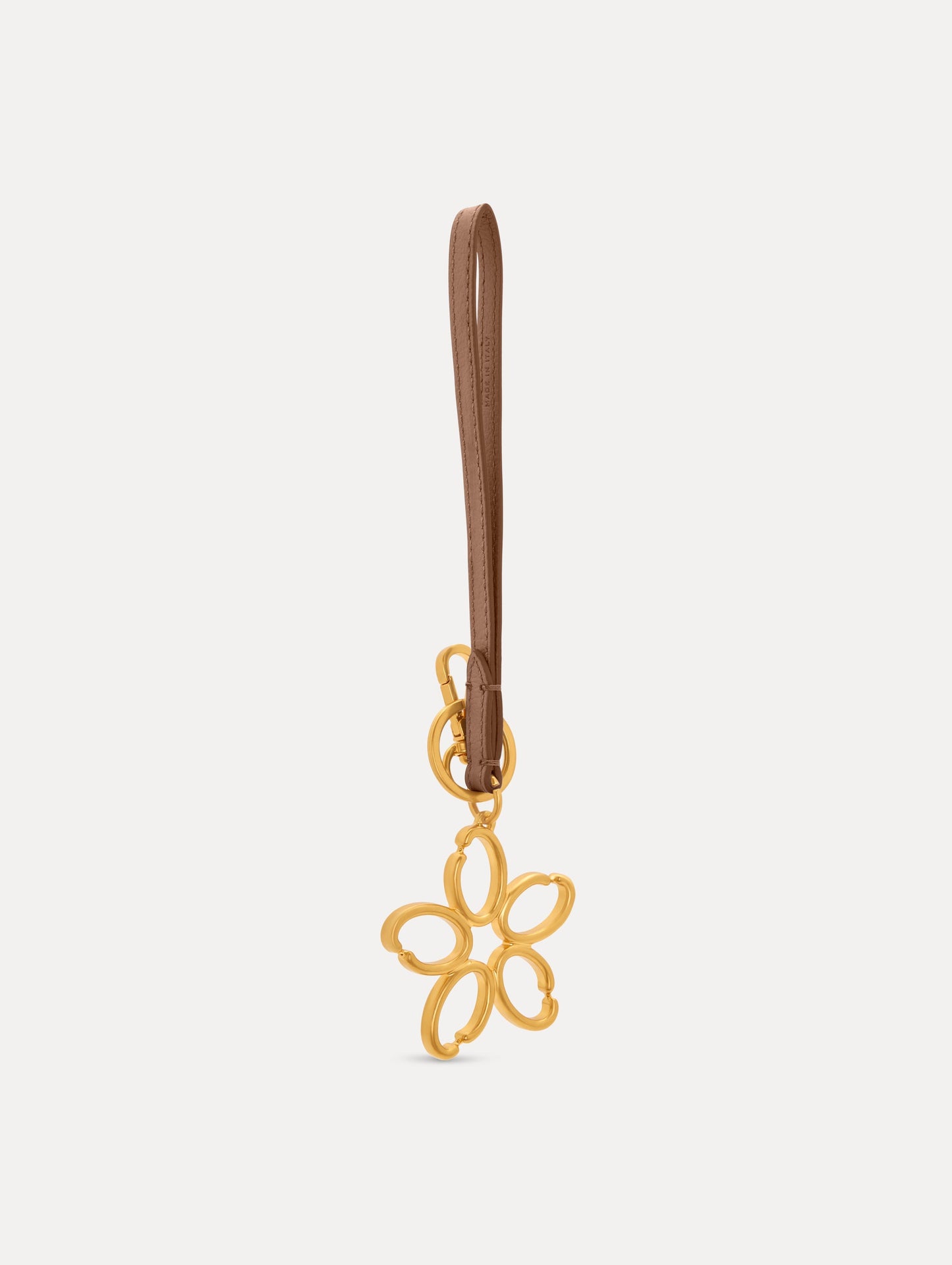 O Flower Wristlet Key Chain Sand / Oscar de la Renta