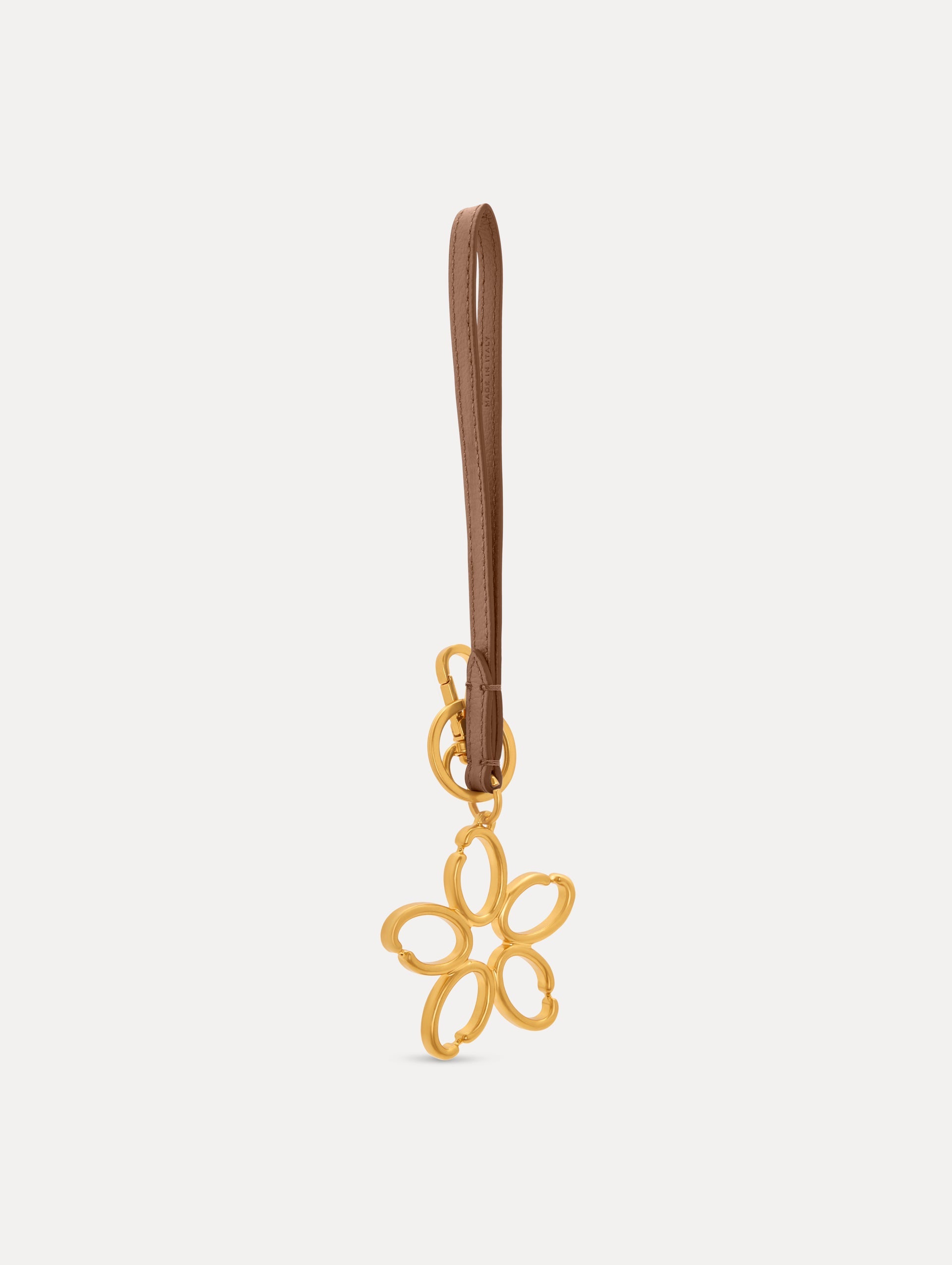 O Flower Wristlet Key Chain Sand / Oscar de la Renta