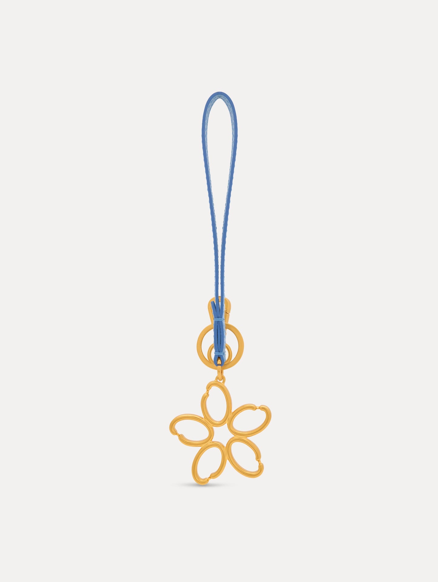 O Flower Wristlet Key Chain Blue bell / Oscar de la Renta