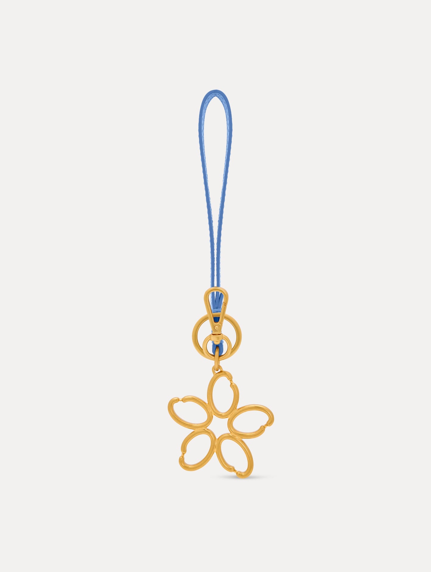 O Flower Wristlet Key Chain Blue bell / Oscar de la Renta