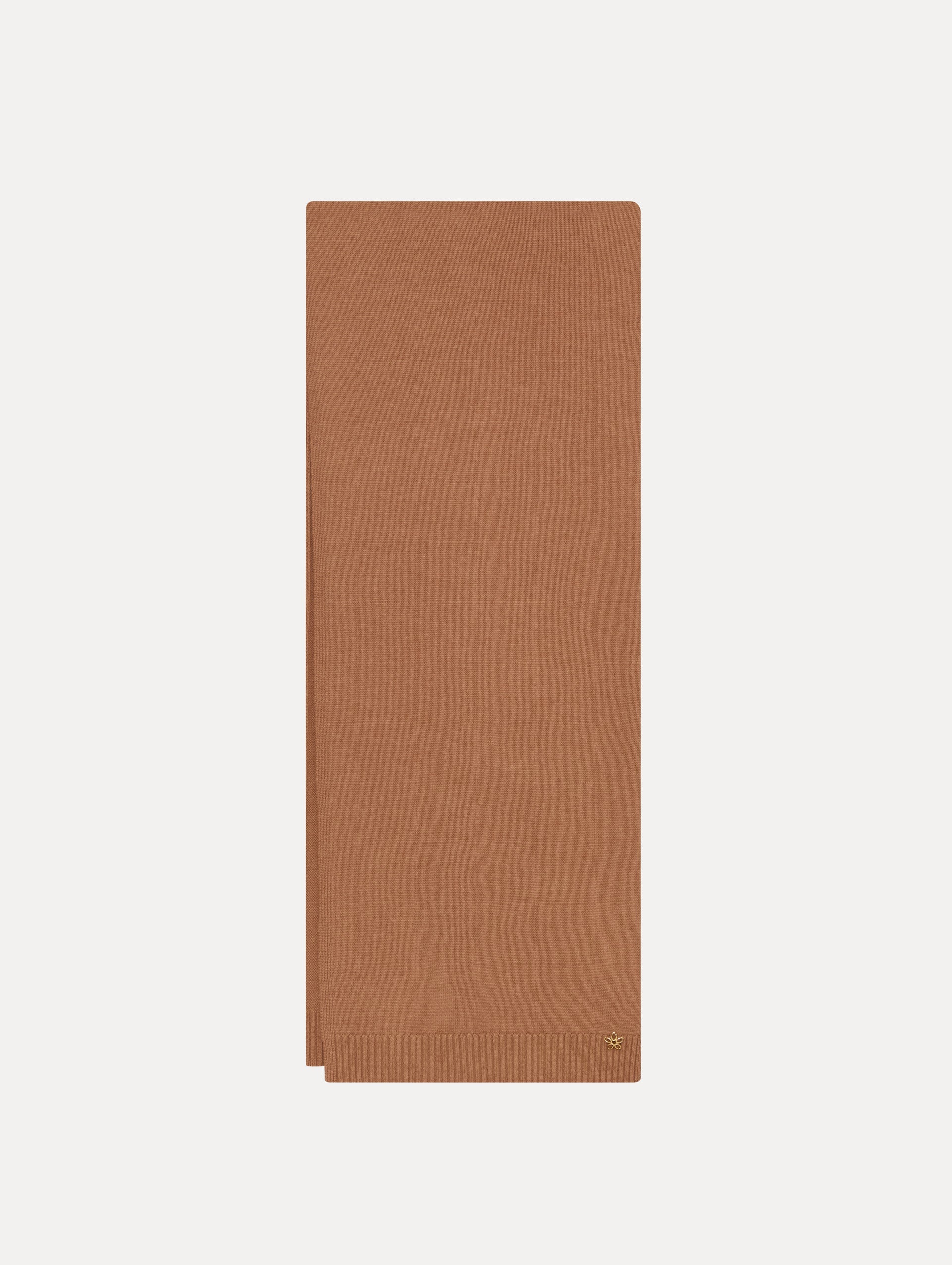O Flower Cashmere Scarf Camel / Oscar de la Renta