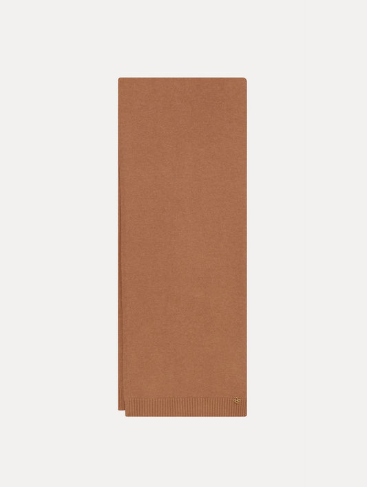 O Flower Cashmere Scarf Camel / Oscar de la Renta