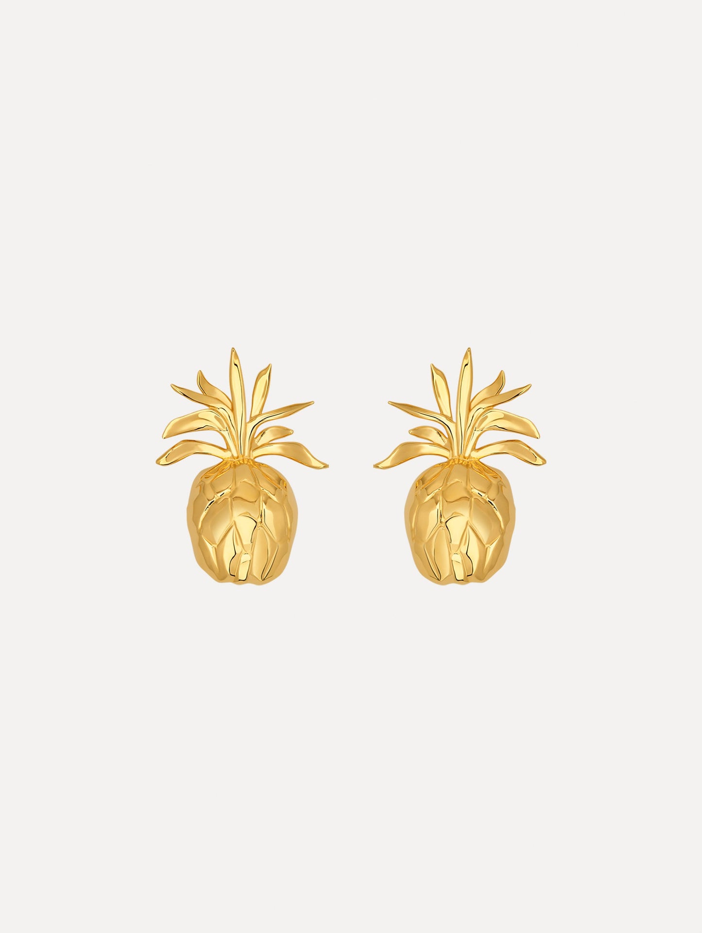 Pineapple Clip-On Earrings Gold / Oscar de la Renta
