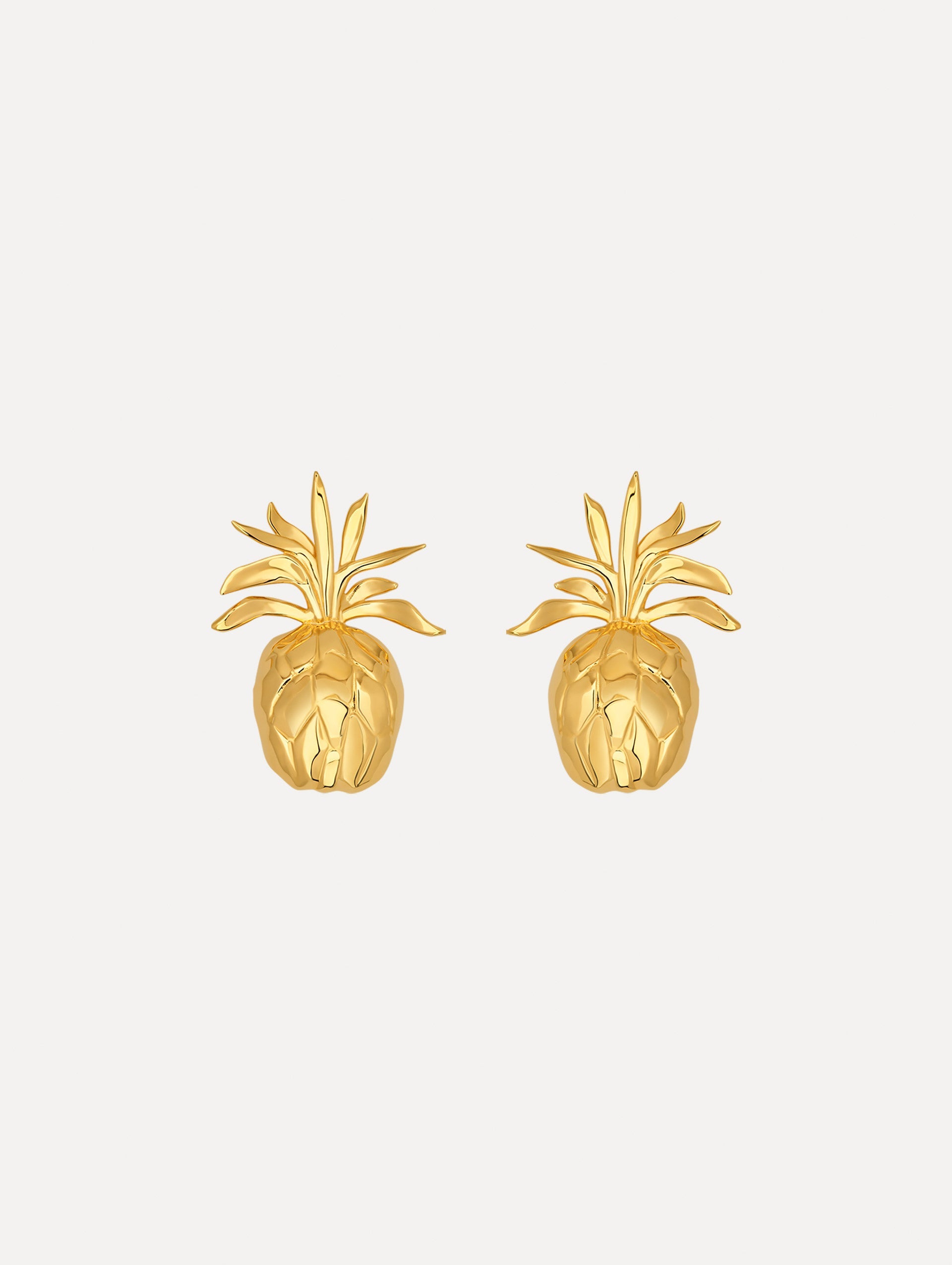 Pineapple Clip-On Earrings Gold / Oscar de la Renta
